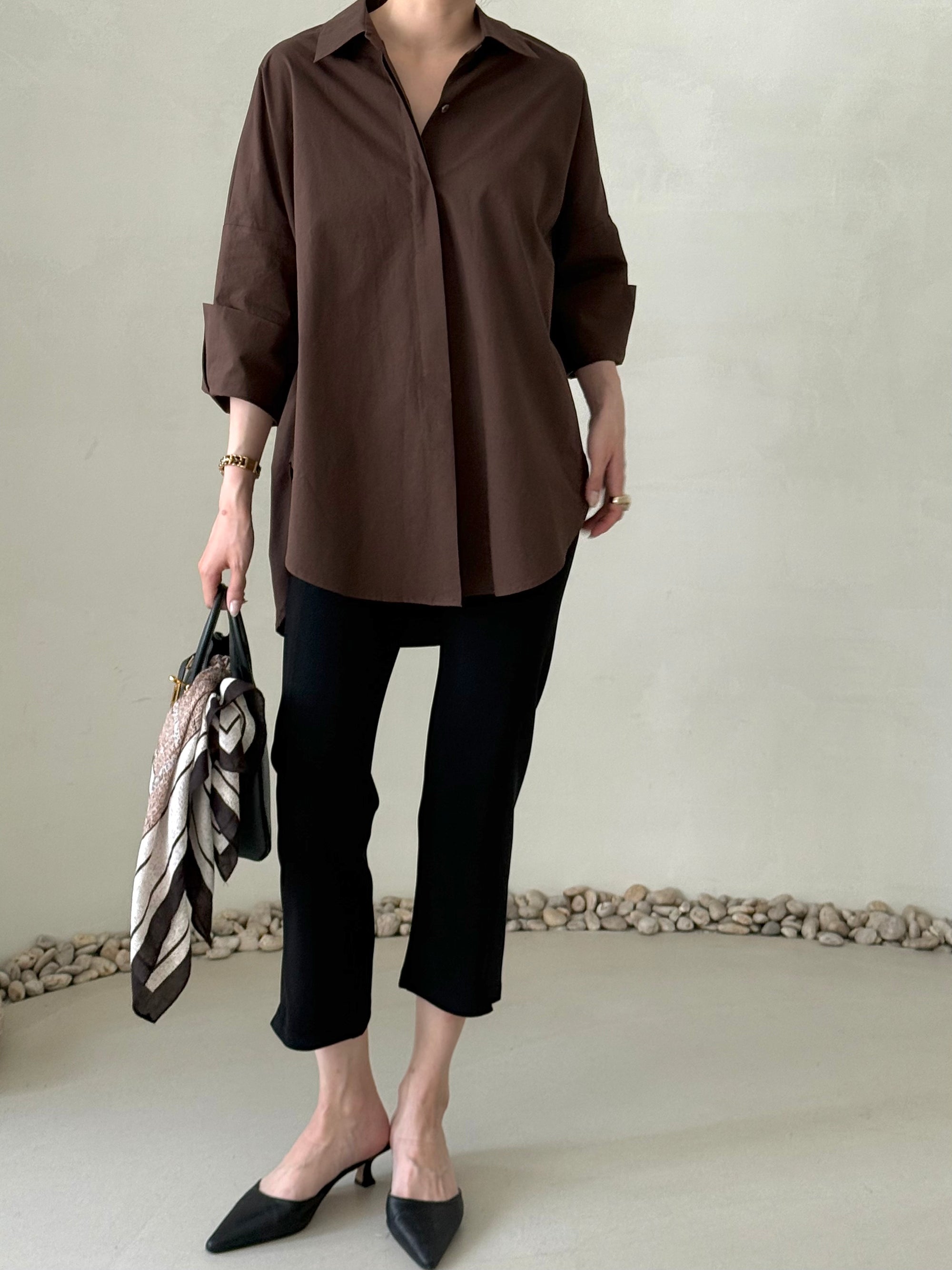 [Best Seller] Oversized Asymmetric Long Shirt