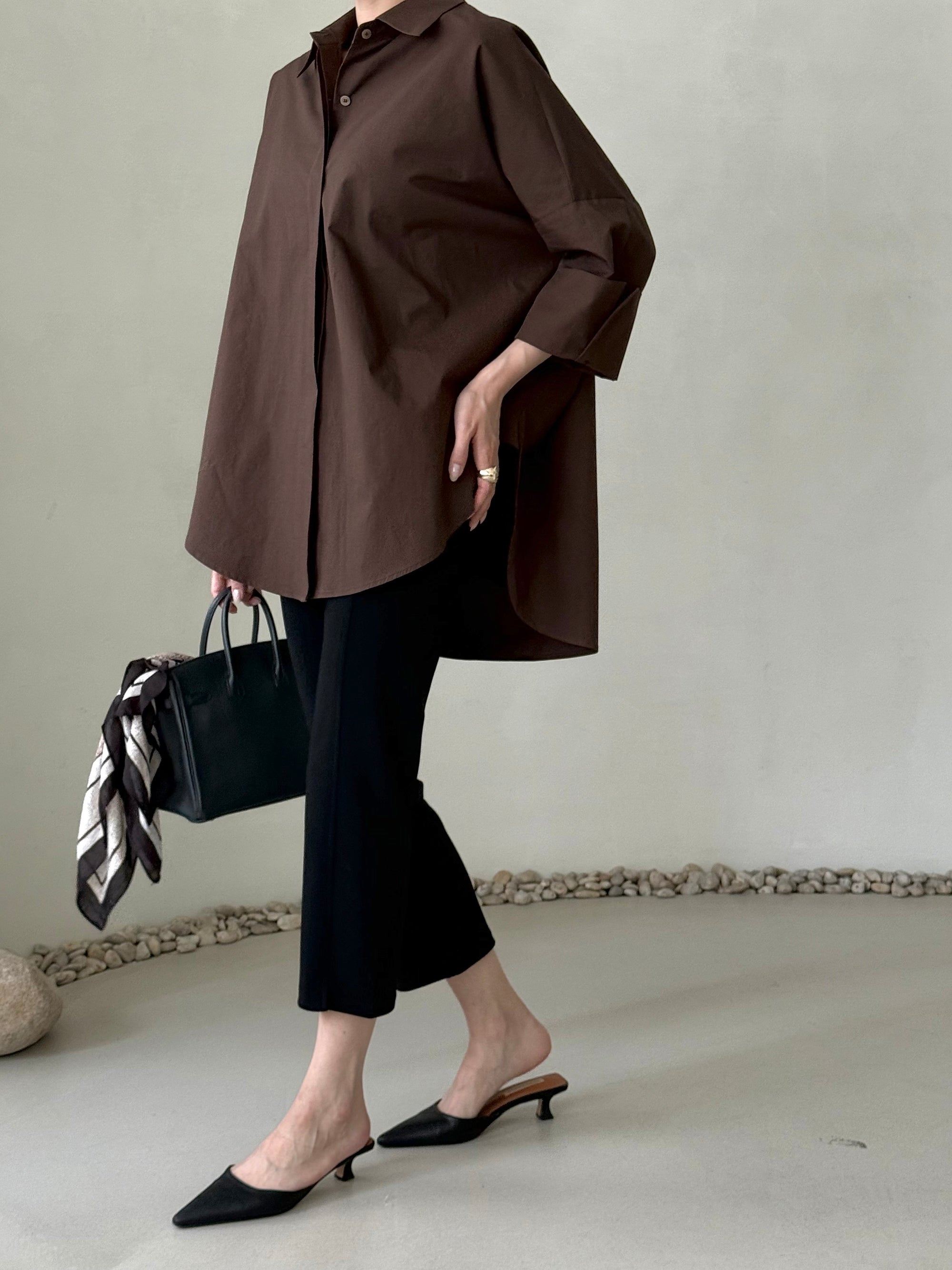 [Best Seller] Oversized Asymmetric Long Shirt
