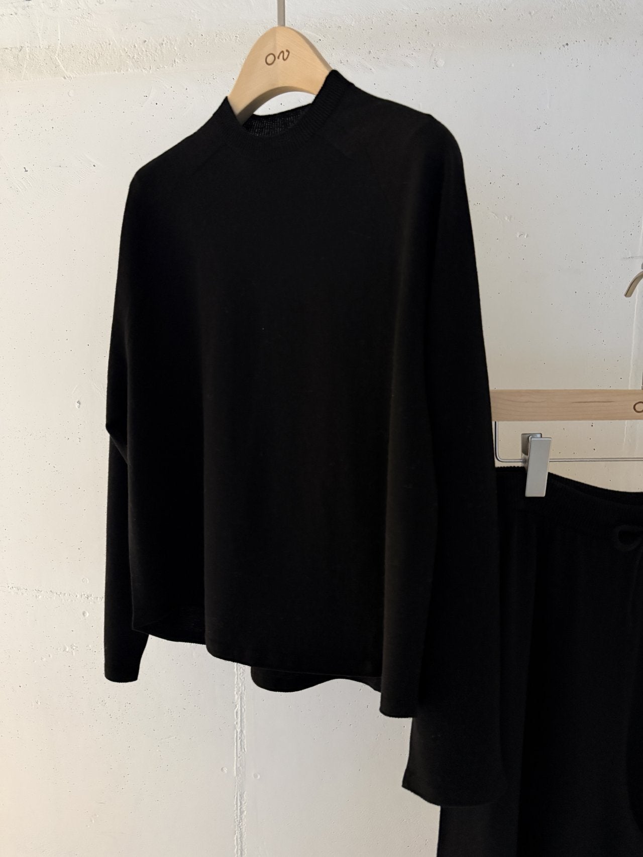 Whole Garment Wool-Cotton Cloud Set-up - Black (pants only)