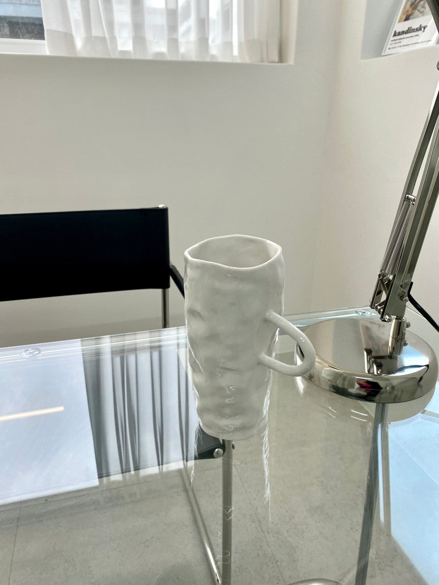 [Handmade Korean Ceramics] Wave Mug White
