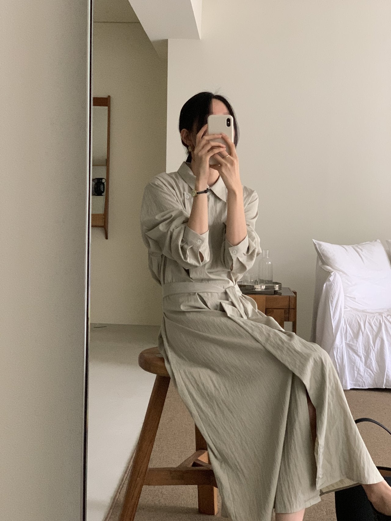 Trench-Style Shirt Dress