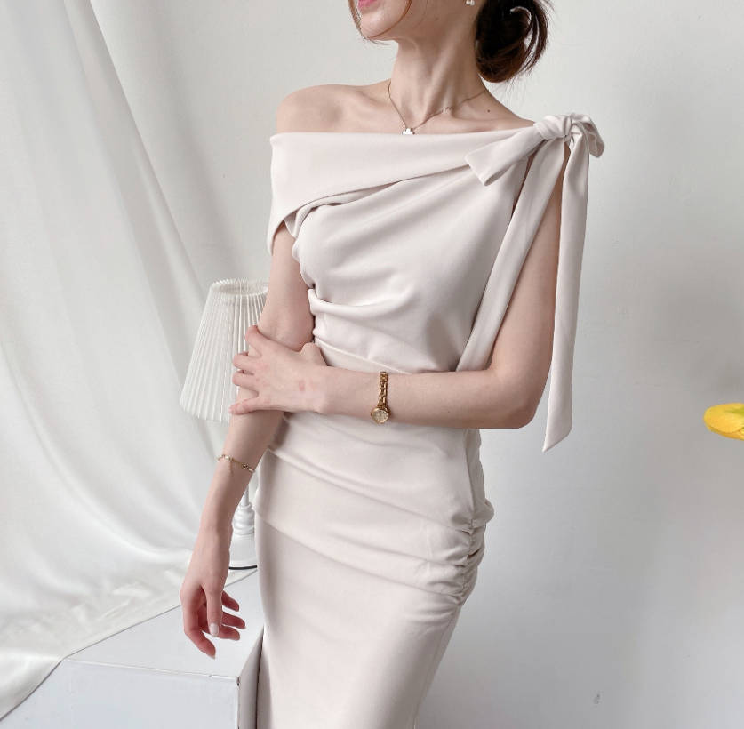 Scarf Asymmetric Sleeveless Blouse