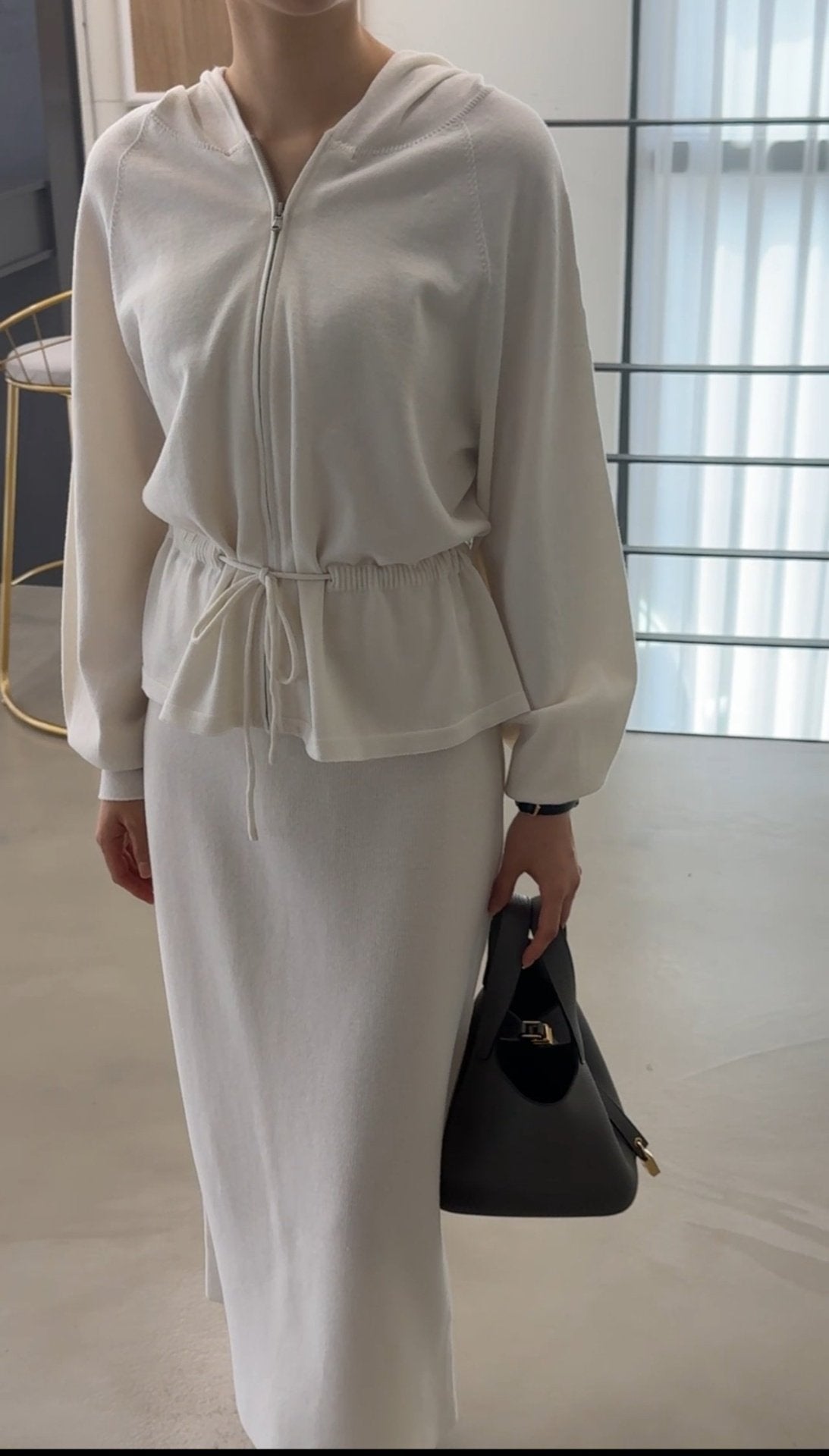 Premium Wool-Cotton Artisan Set-up - Ivory