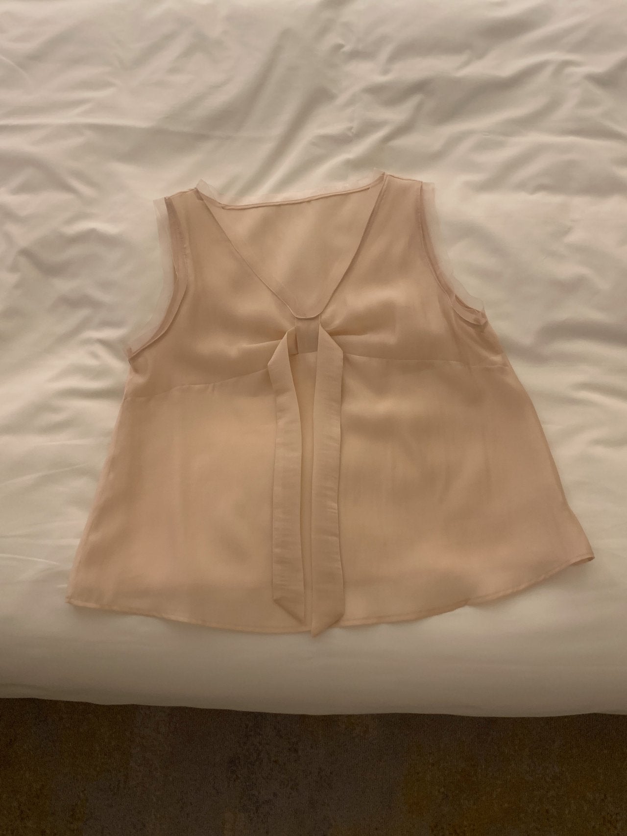 Pure Mood See-through V-Blouse