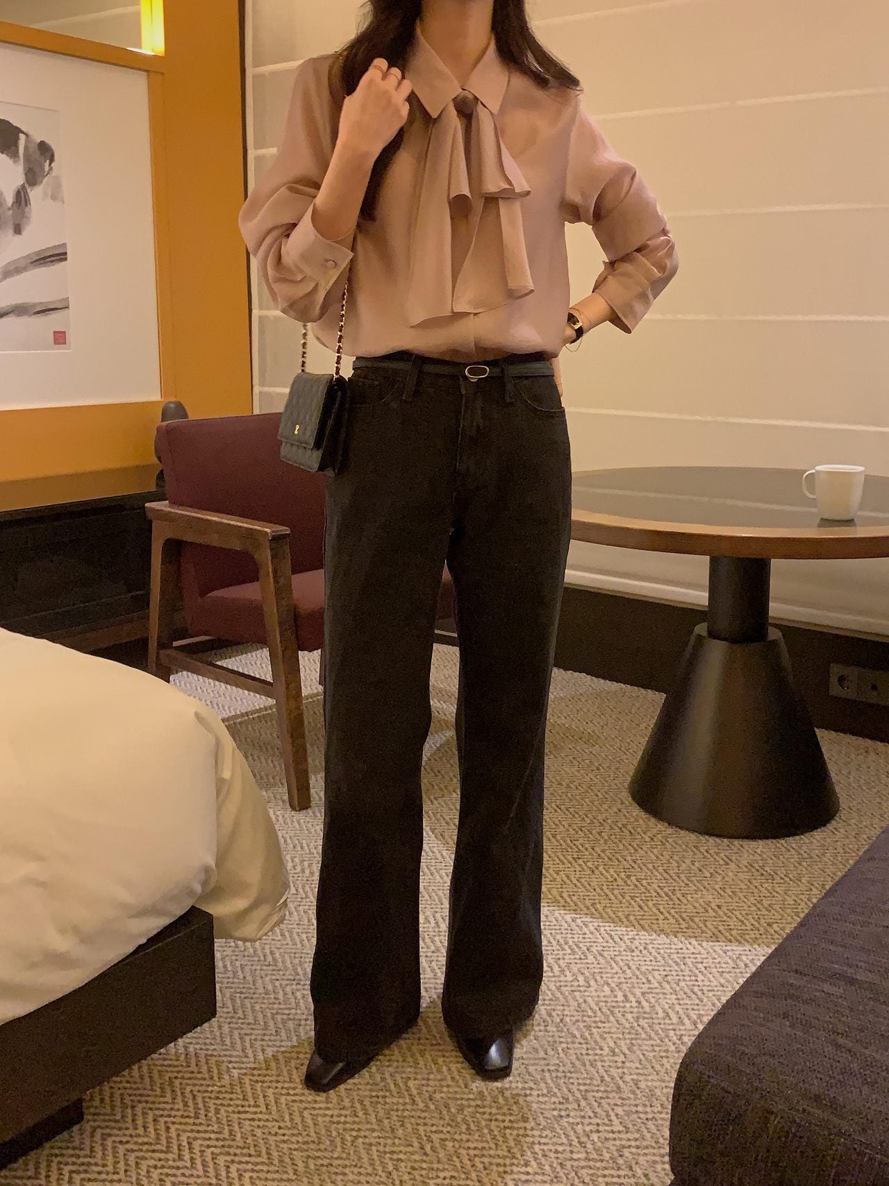 2-Way Hidden-Placket Tencel Blouse