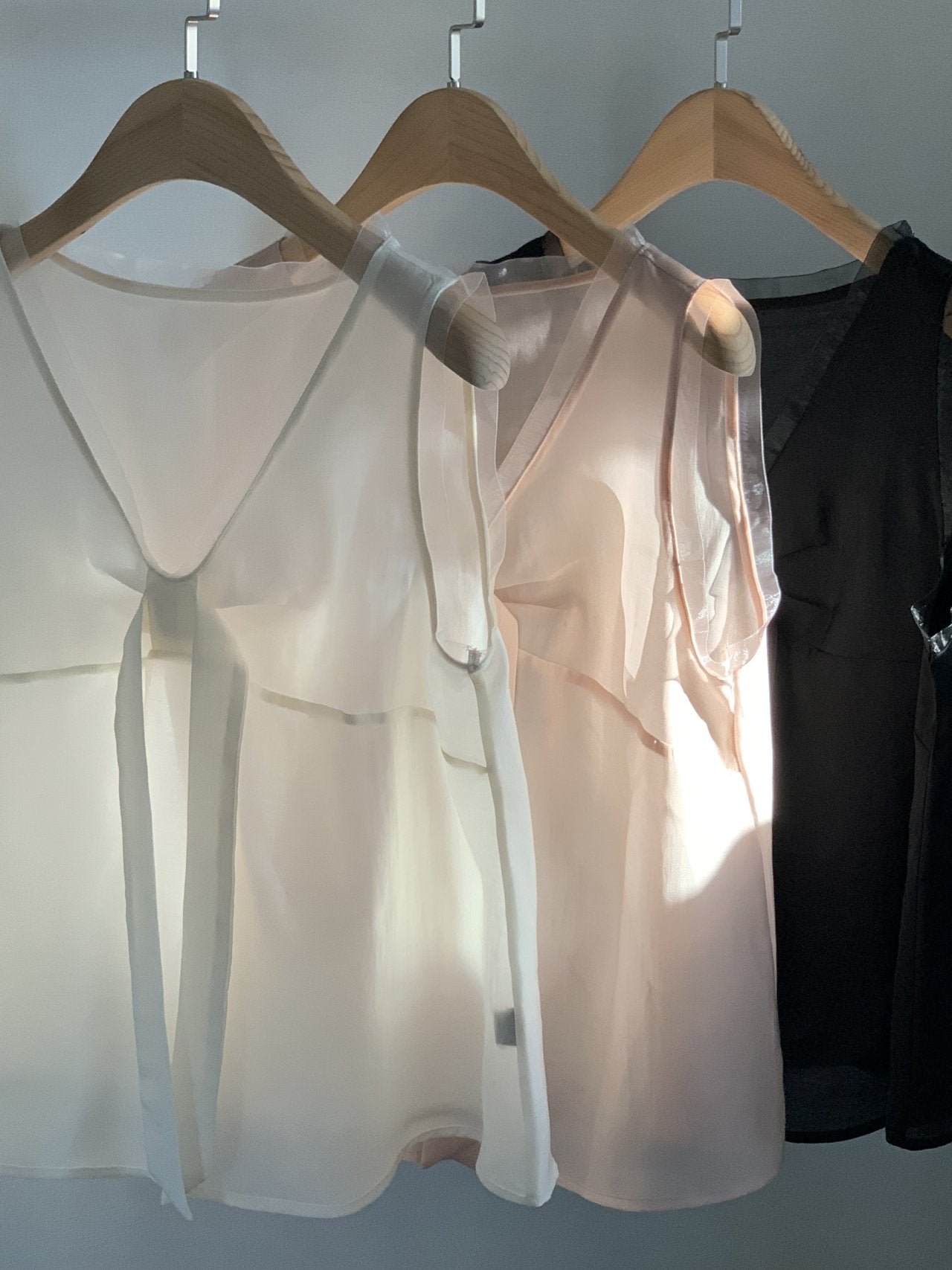 Pure Mood See-through V-Blouse