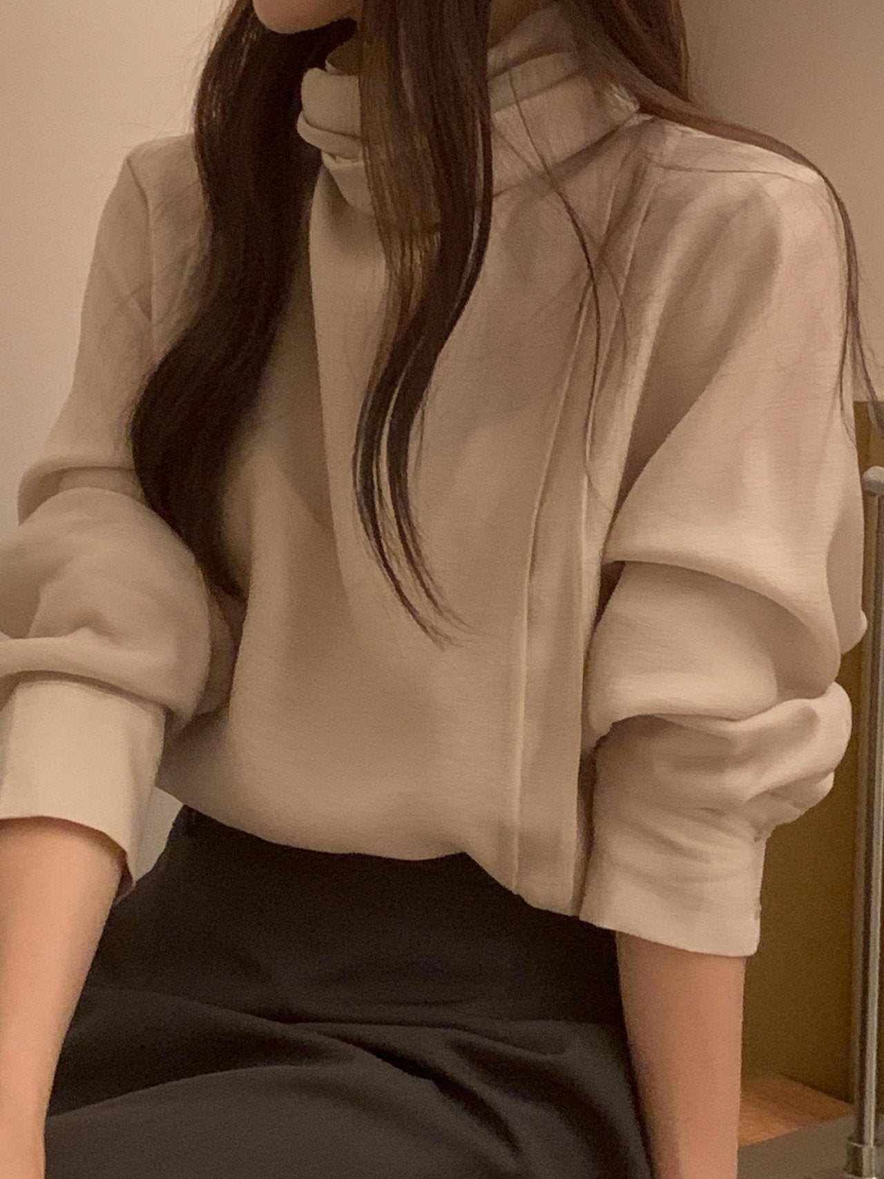 Scarf Detail Blouse - Warm Color Edition