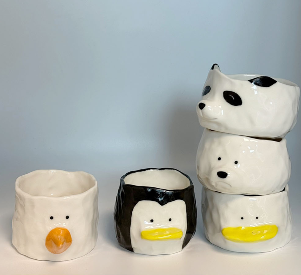 [Handmade Korean Ceramics] Animal Friends Yogurt Bowl