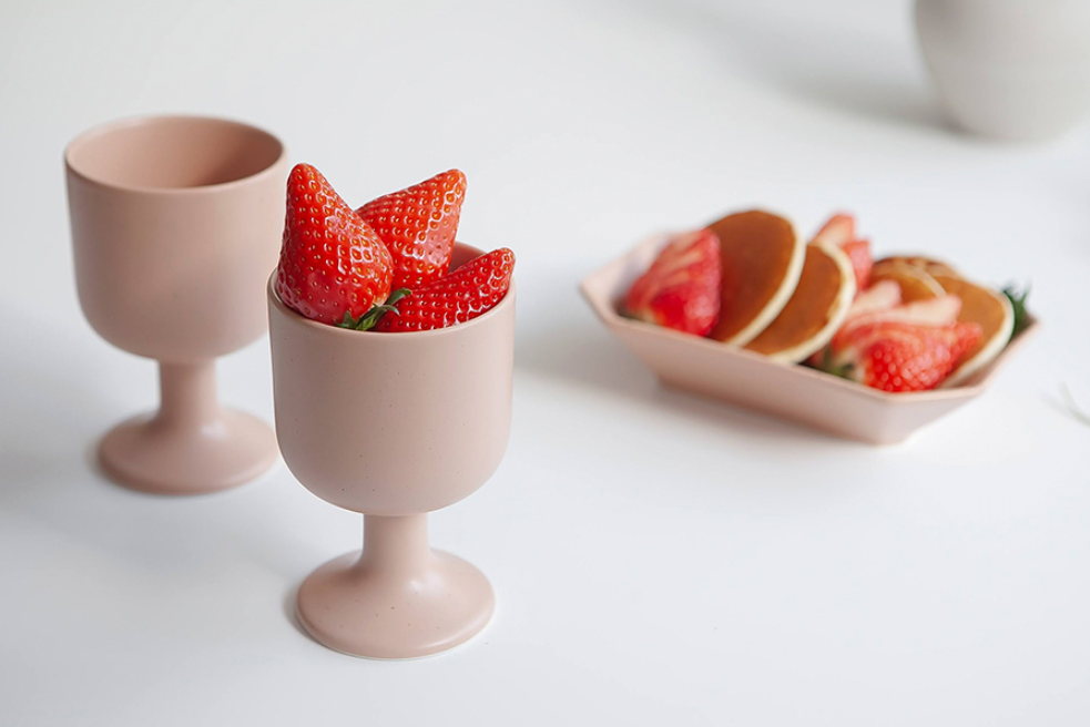 [Handmade Korean Ceramics] 3-Piece Wine Glass + Bowl Set