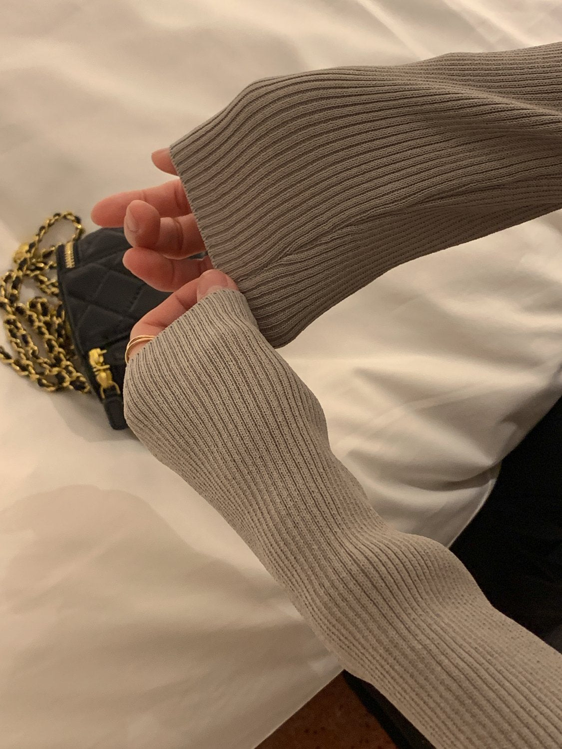 Asymmetric Off the Shoulder Knit