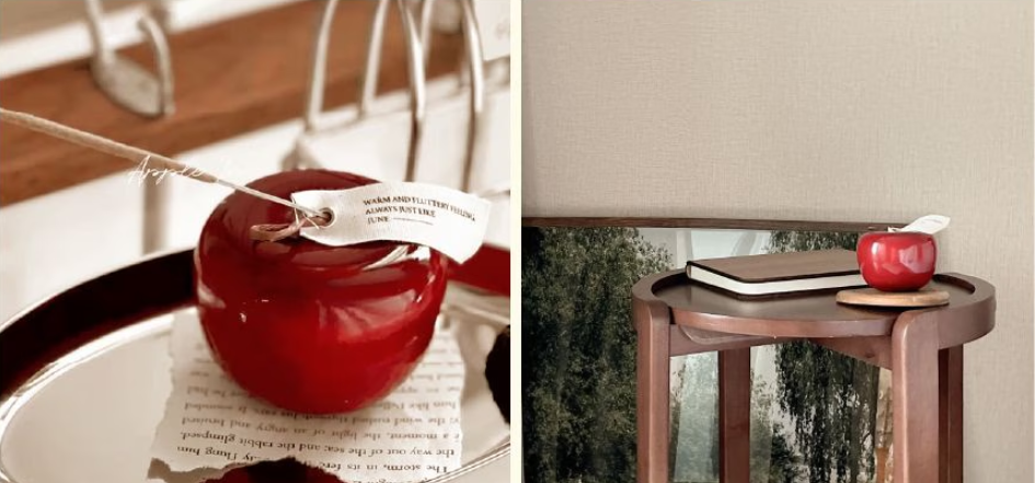 [Carefully handcrafted in Korea] A Delightful Apple Shaped Incense Holder