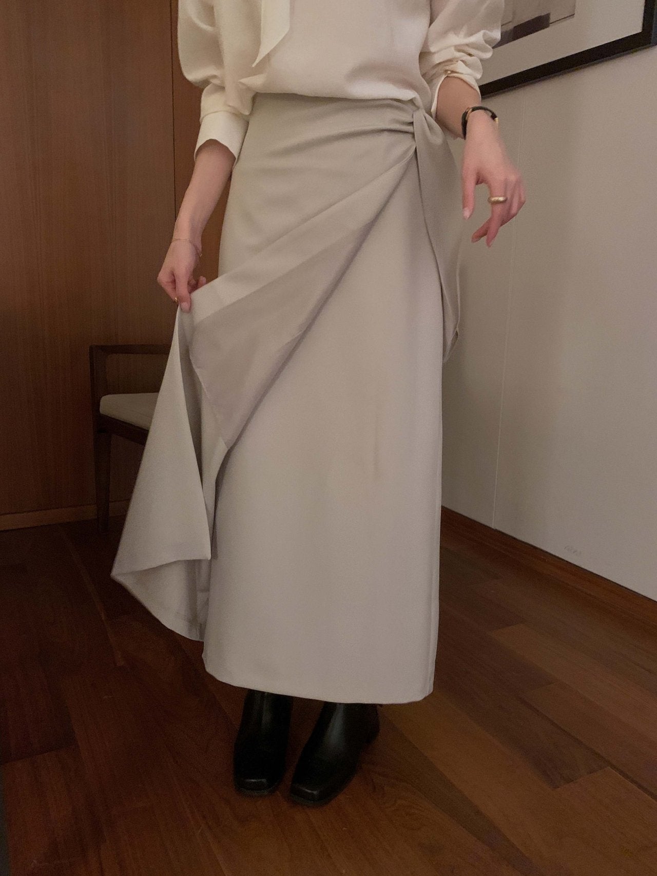[Best Seller] Essential Wrap Long Skirt * Local Delivery: 1–2 Business Days *