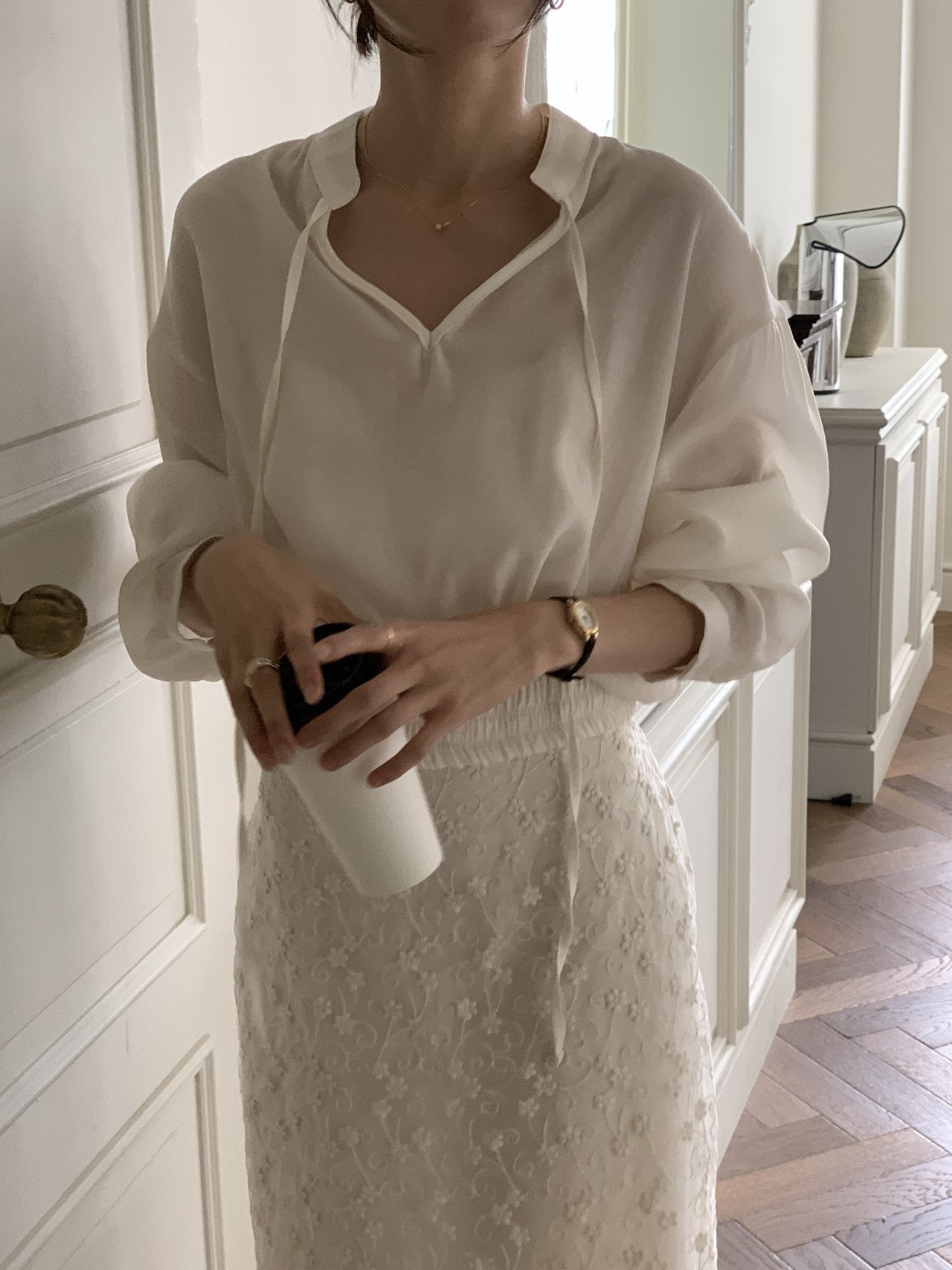 [Best Seller] Sculptural Silk-Lined Lace Skirt