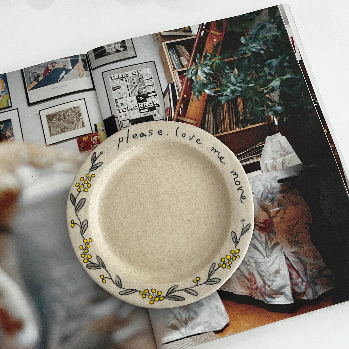 [Handmade Korean Ceramics] Love Me More Small Plate