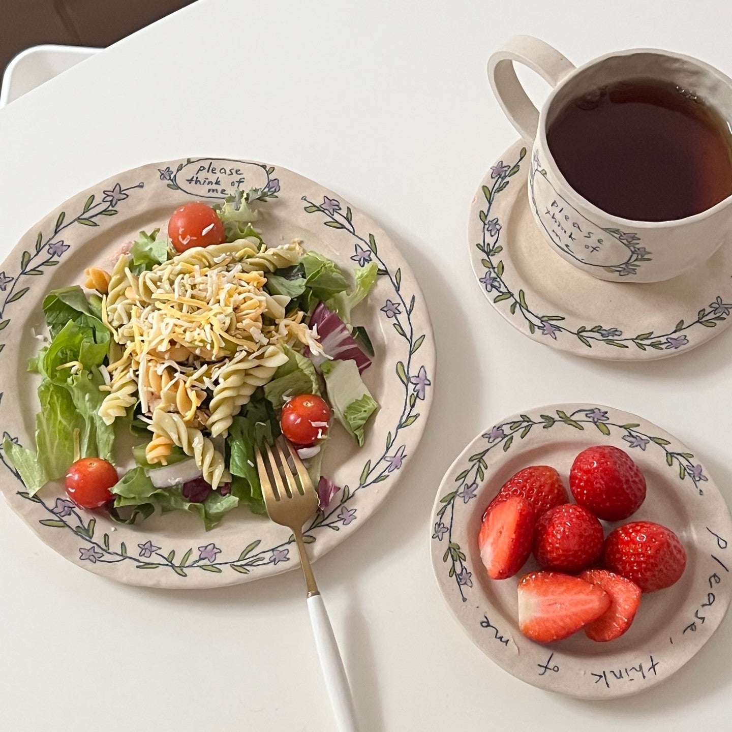 [Handmade Korean Ceramics] Think of me Salad Plate