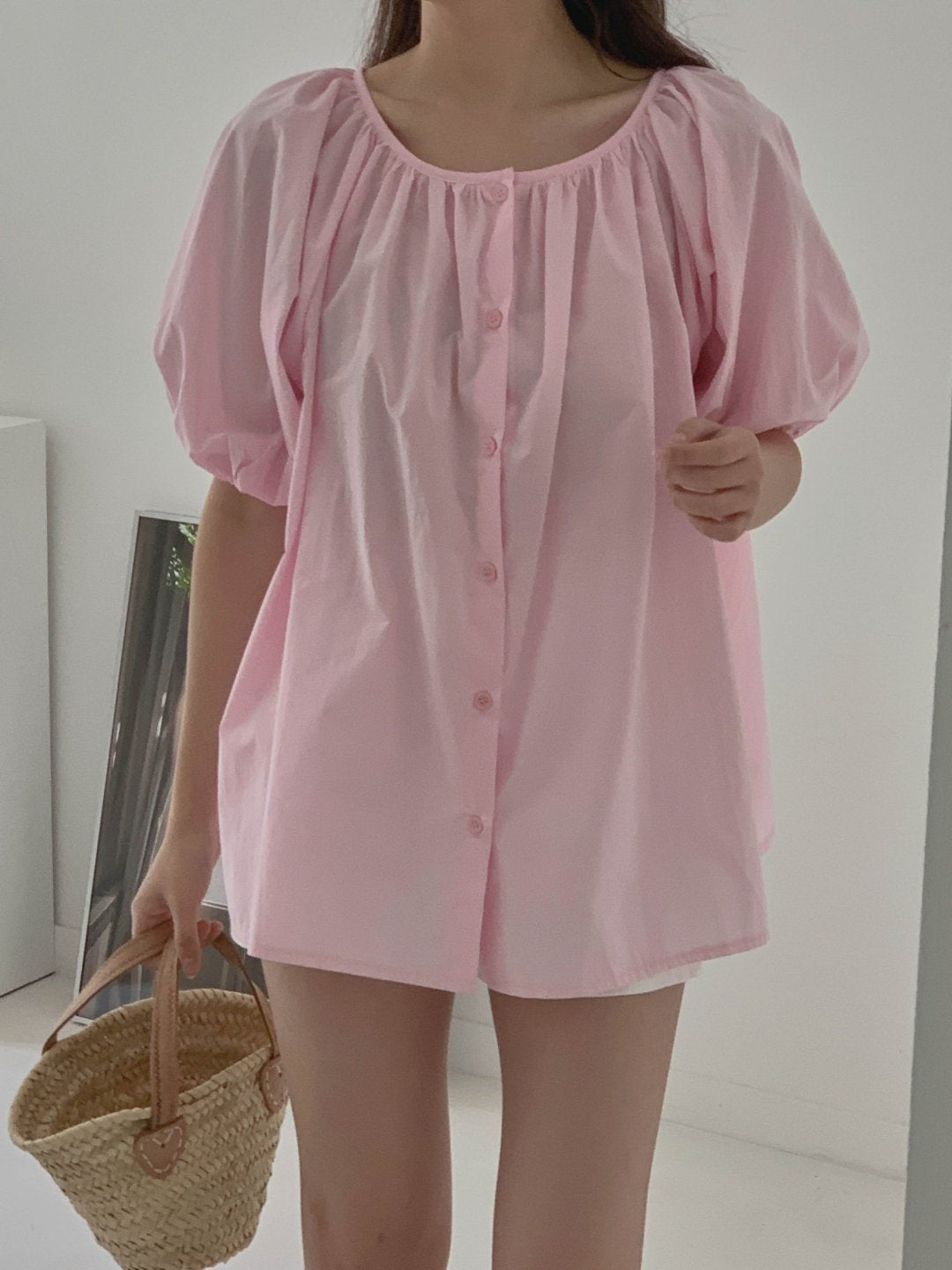 Luxe Shirred Puff Sleeve Blouse