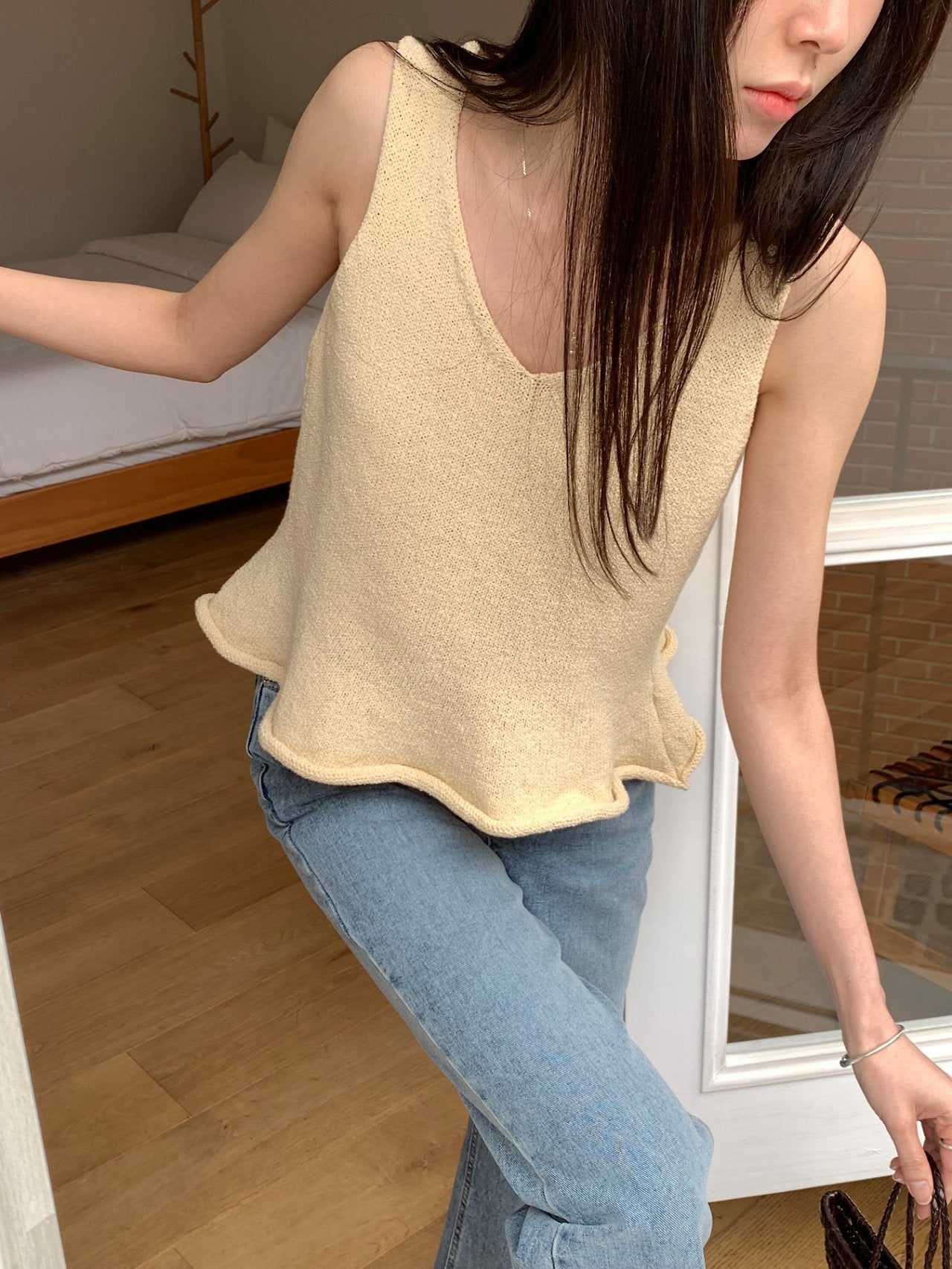Rolling Flare Semi Knit
