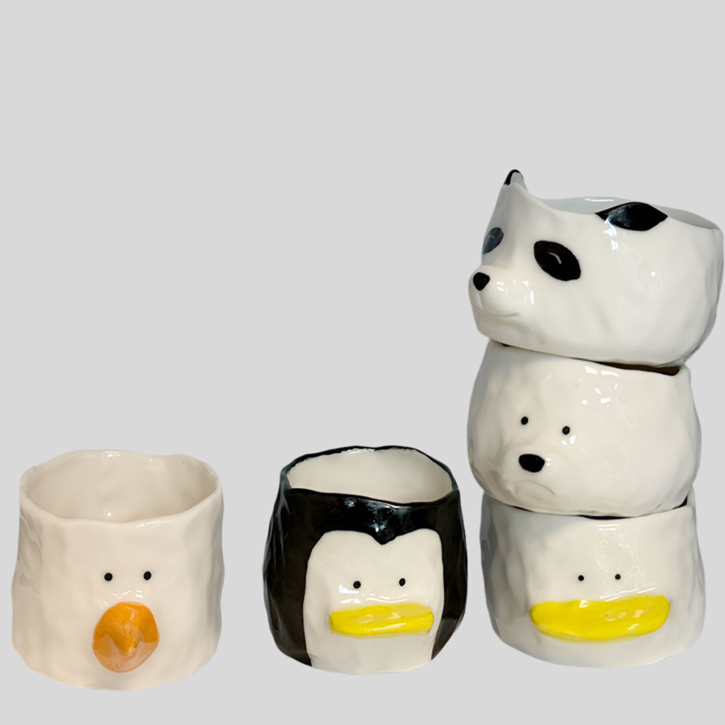 [Handmade Korean Ceramics] Animal Friends Yogurt Bowl
