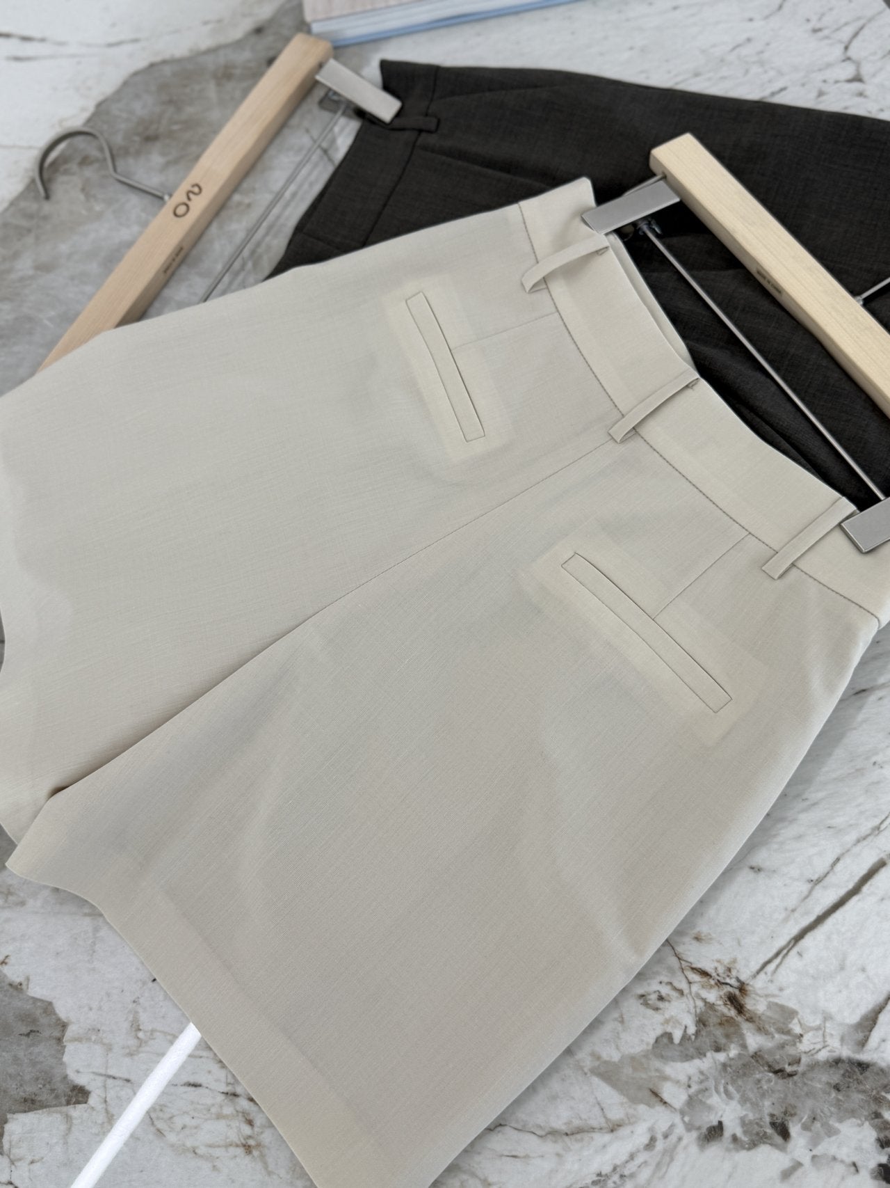 Summer Wool Tailored Suit Set - Light Beige