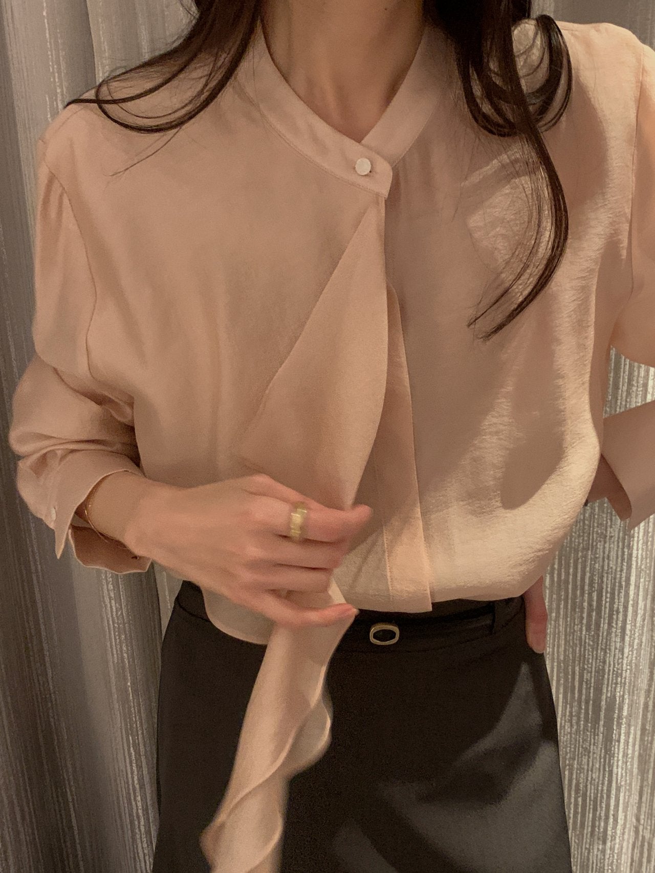 [Best Seller] Asymmetric Frill Blouse