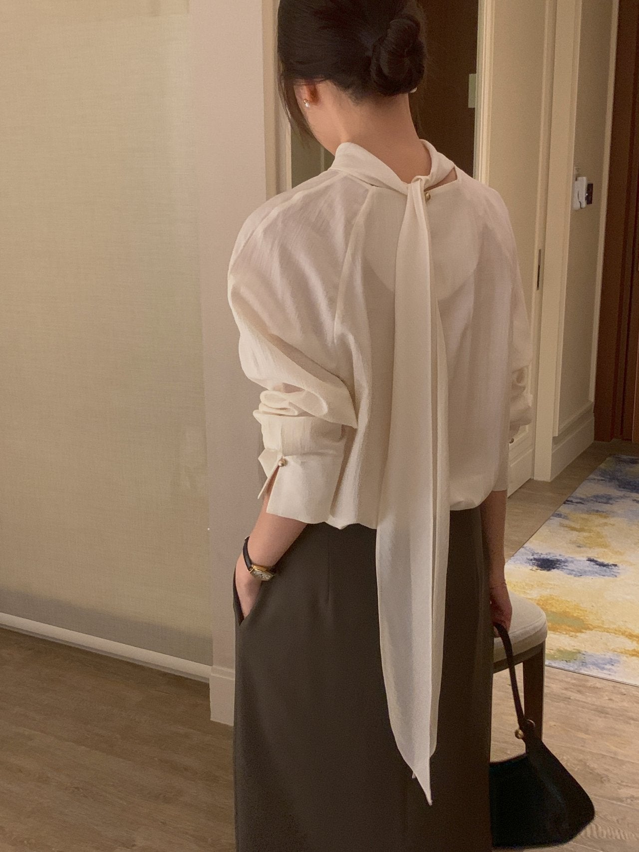 [Best Seller] Premium Raglan Tie Blouse