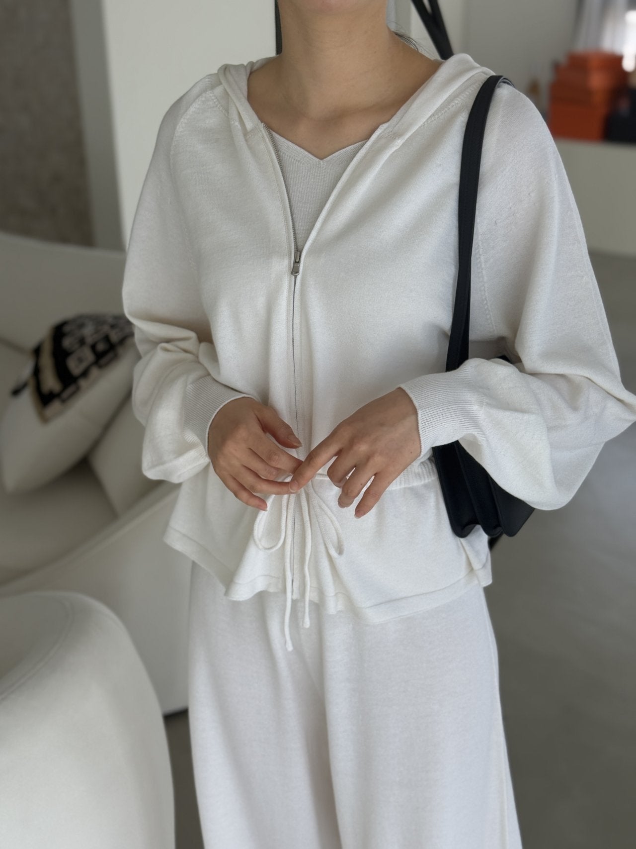 Premium Wool-Cotton Artisan Set-up - Ivory