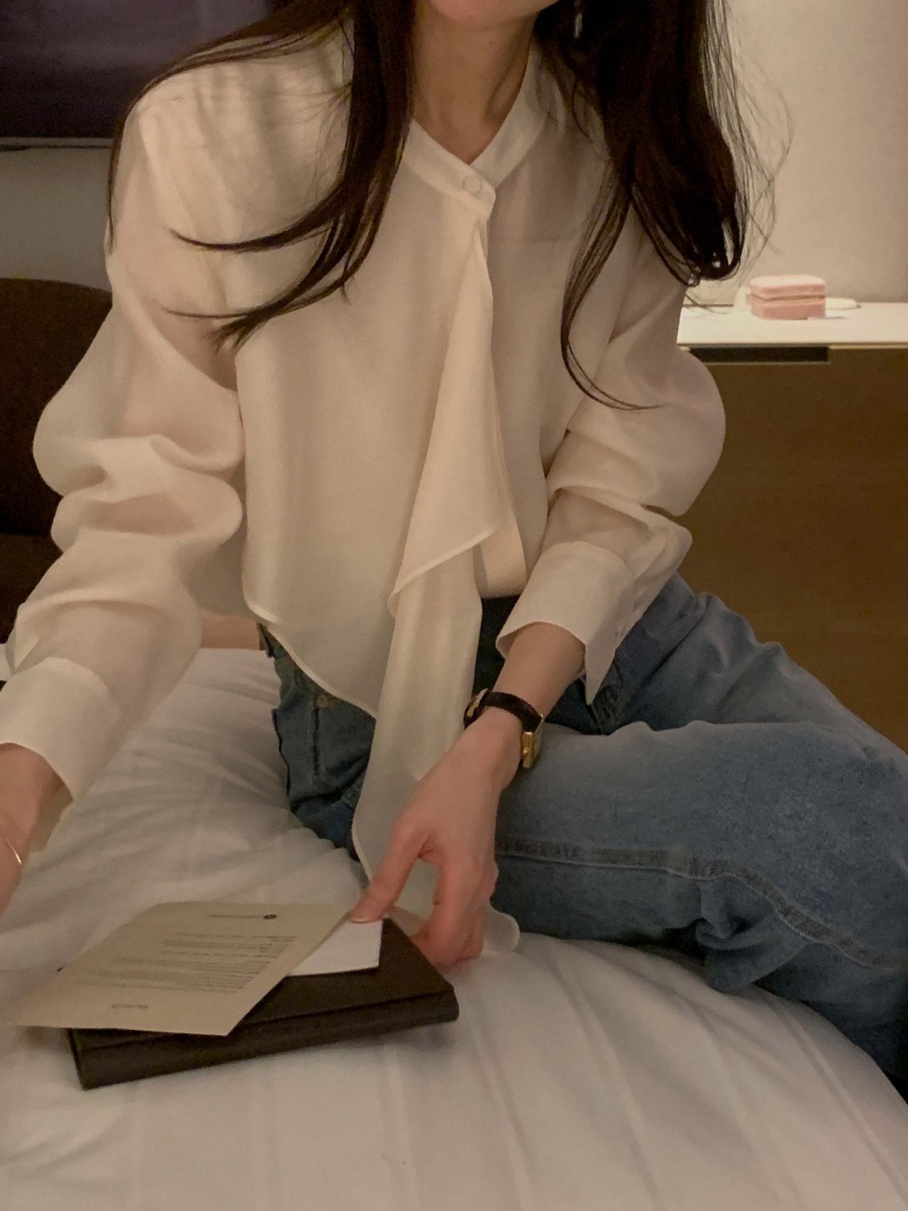 [Best Seller] Asymmetric Frill Blouse