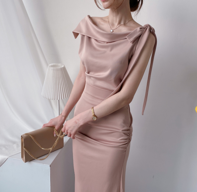 Scarf Asymmetric Sleeveless Blouse