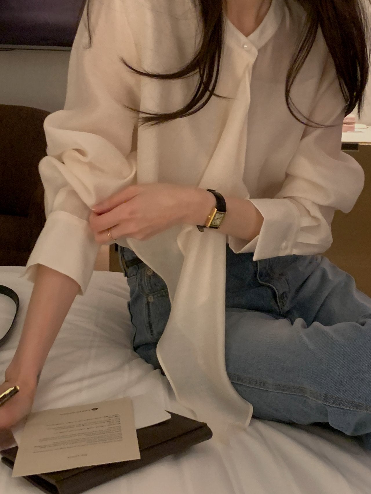 [Best Seller] Asymmetric Frill Blouse