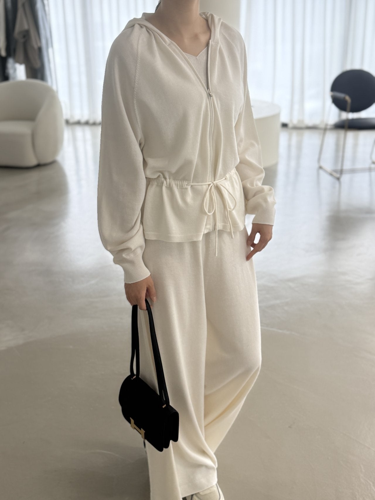 Premium Wool-Cotton Artisan Set-up - Ivory