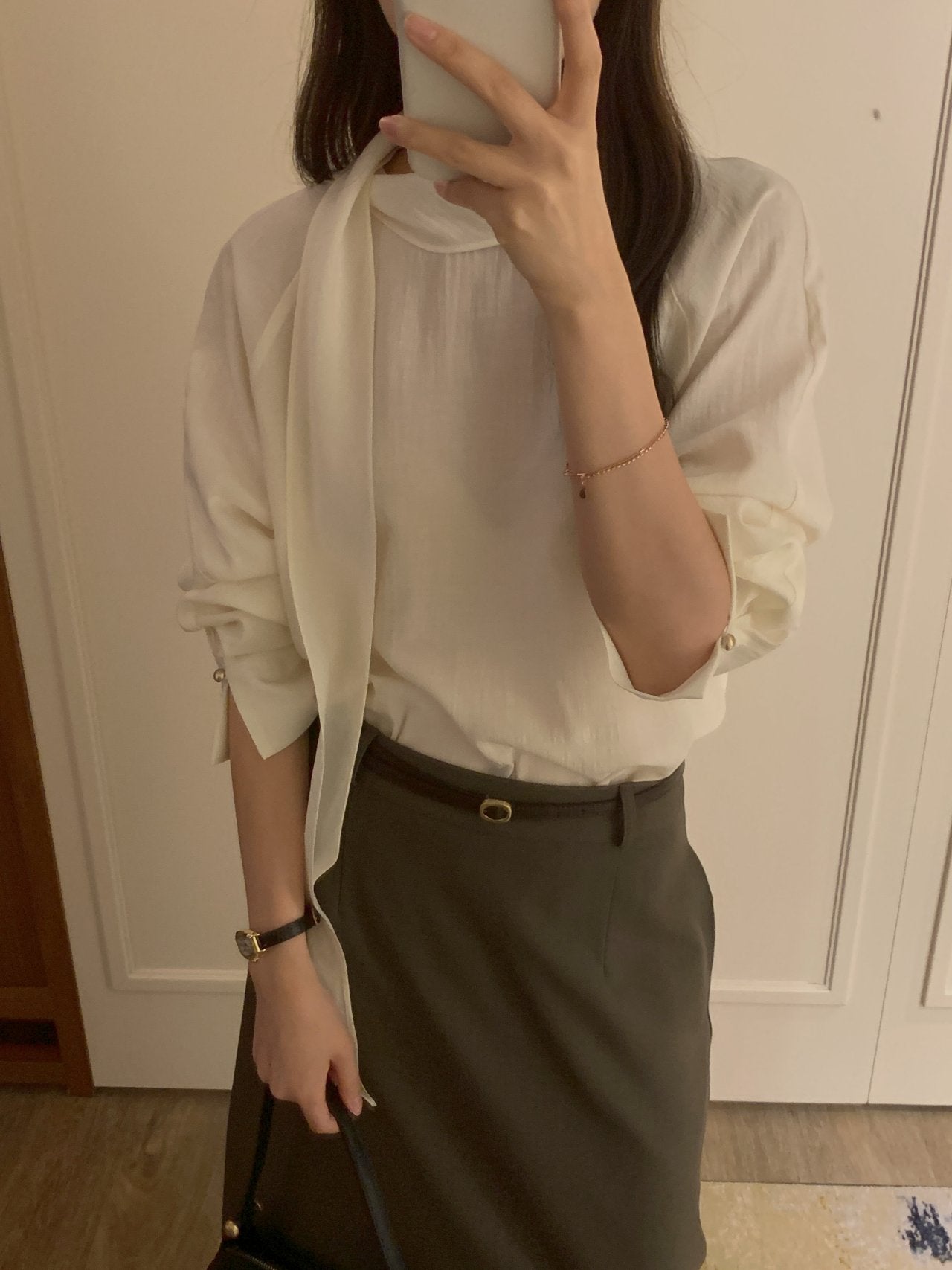 [Best Seller] Premium Raglan Tie Blouse
