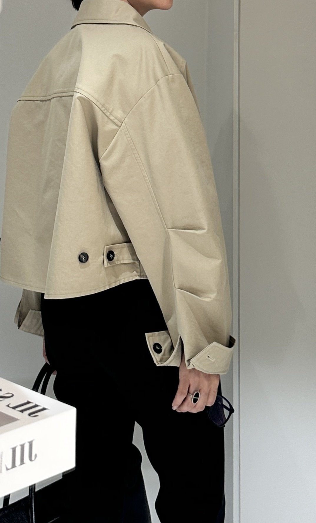 Bio-Washed Cotton Semi-Cropped Jacket