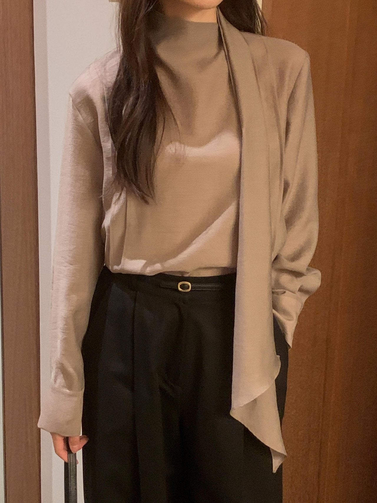 Scarf Detail Blouse - Warm Color Edition
