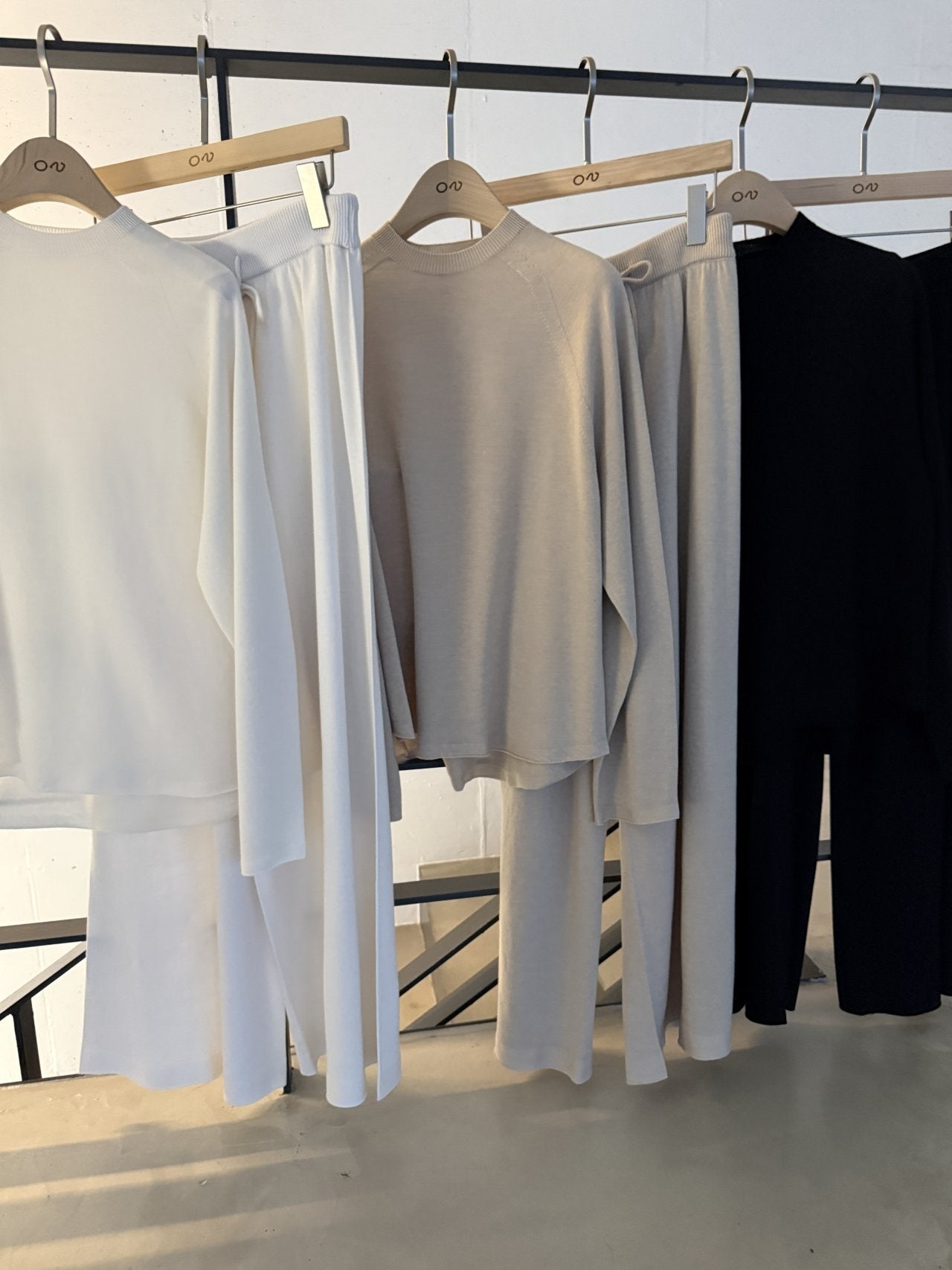 Whole Garment Wool-Cotton Cloud Set-up - Black (pants only)