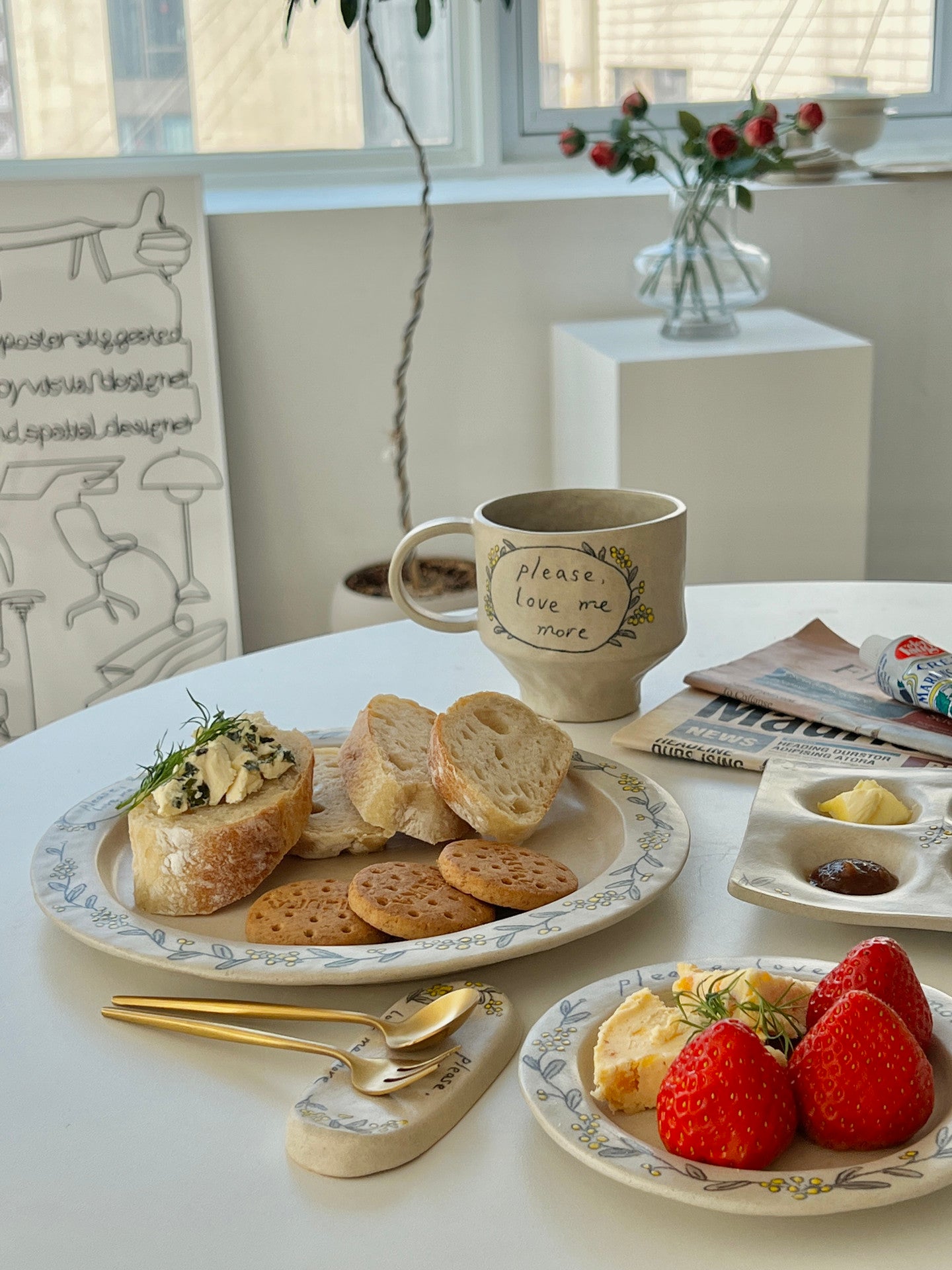 [Handmade Korean Ceramics] Love Me More Coffee Cup