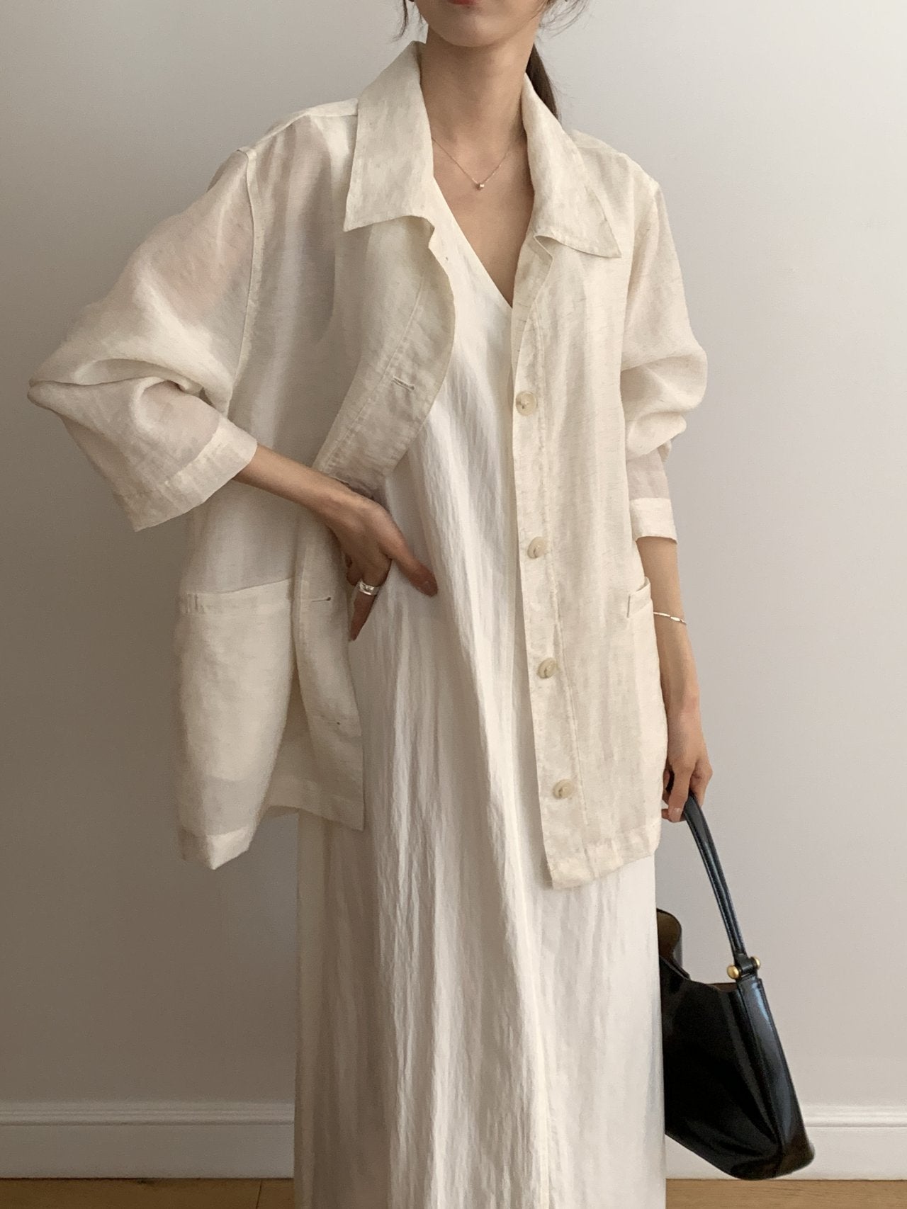 Linen-Blended Field Jacket