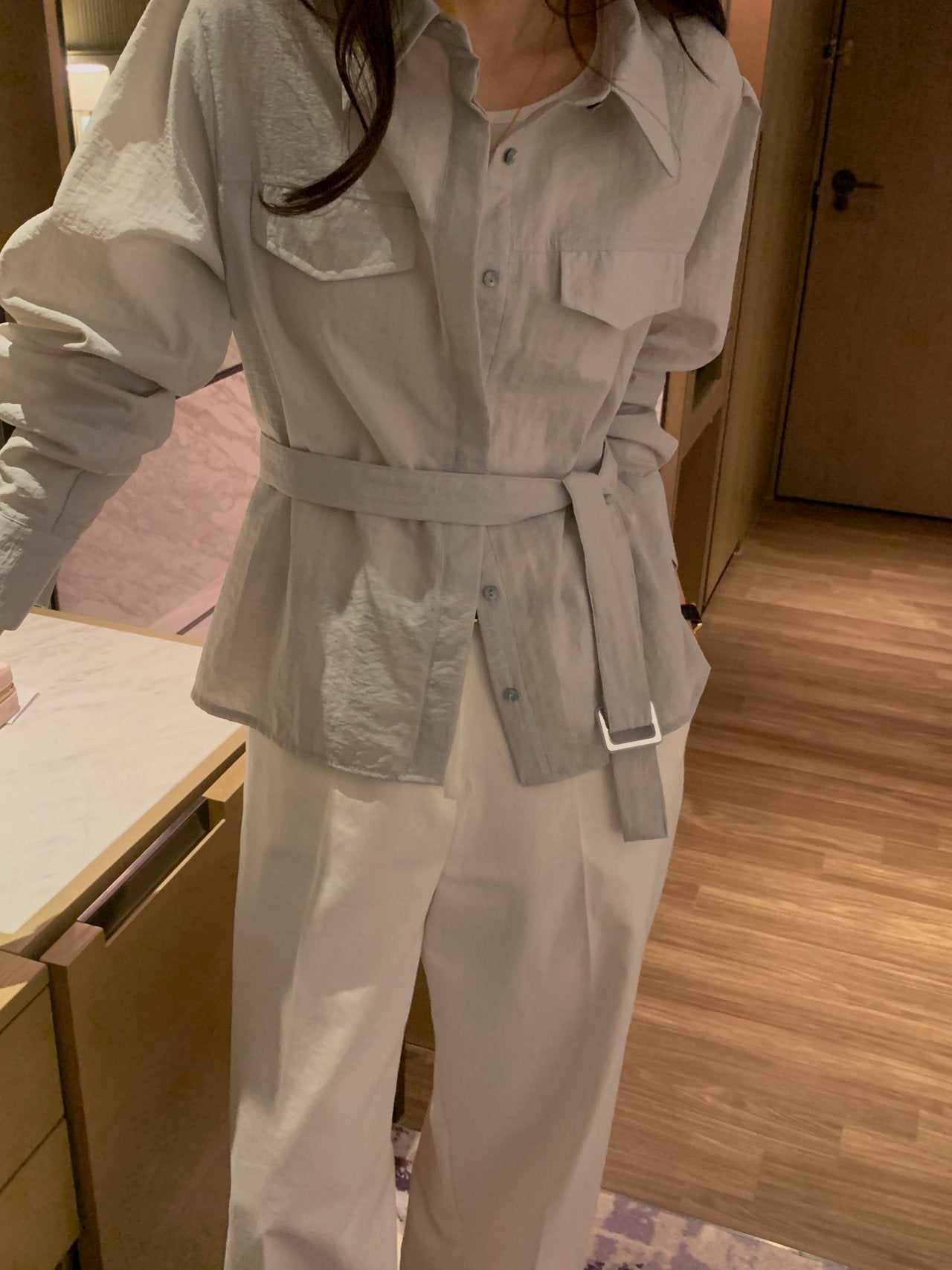 Utility Nylon Belted Jacket