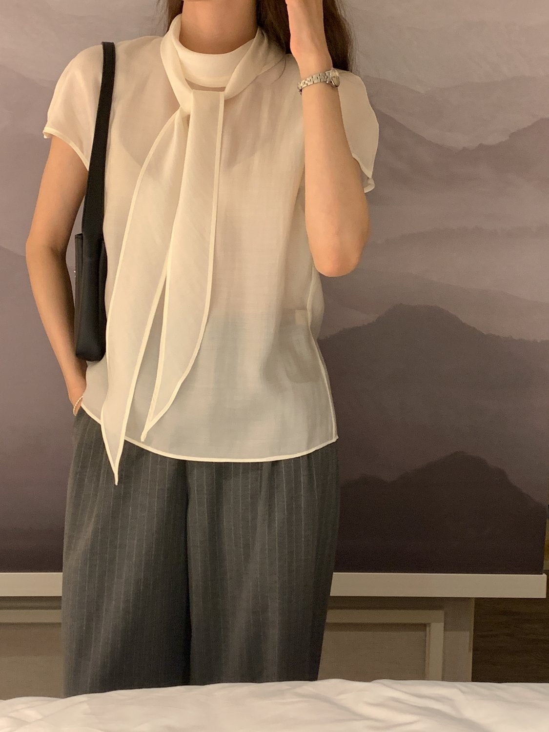 Multi-Tie Tencel Blouse