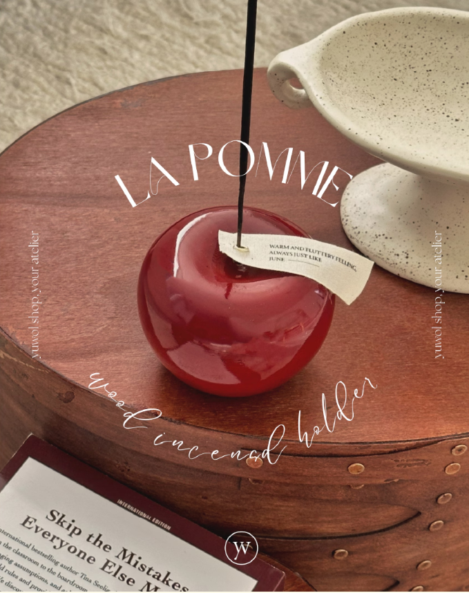 [Carefully handcrafted in Korea] A Delightful Apple Shaped Incense Holder