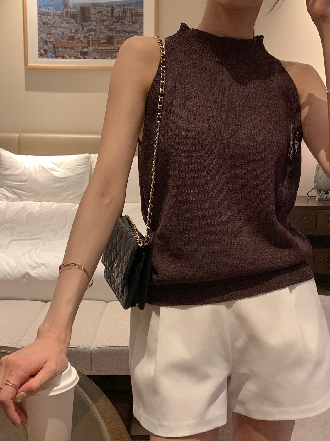 Paper Blend Halter Knit