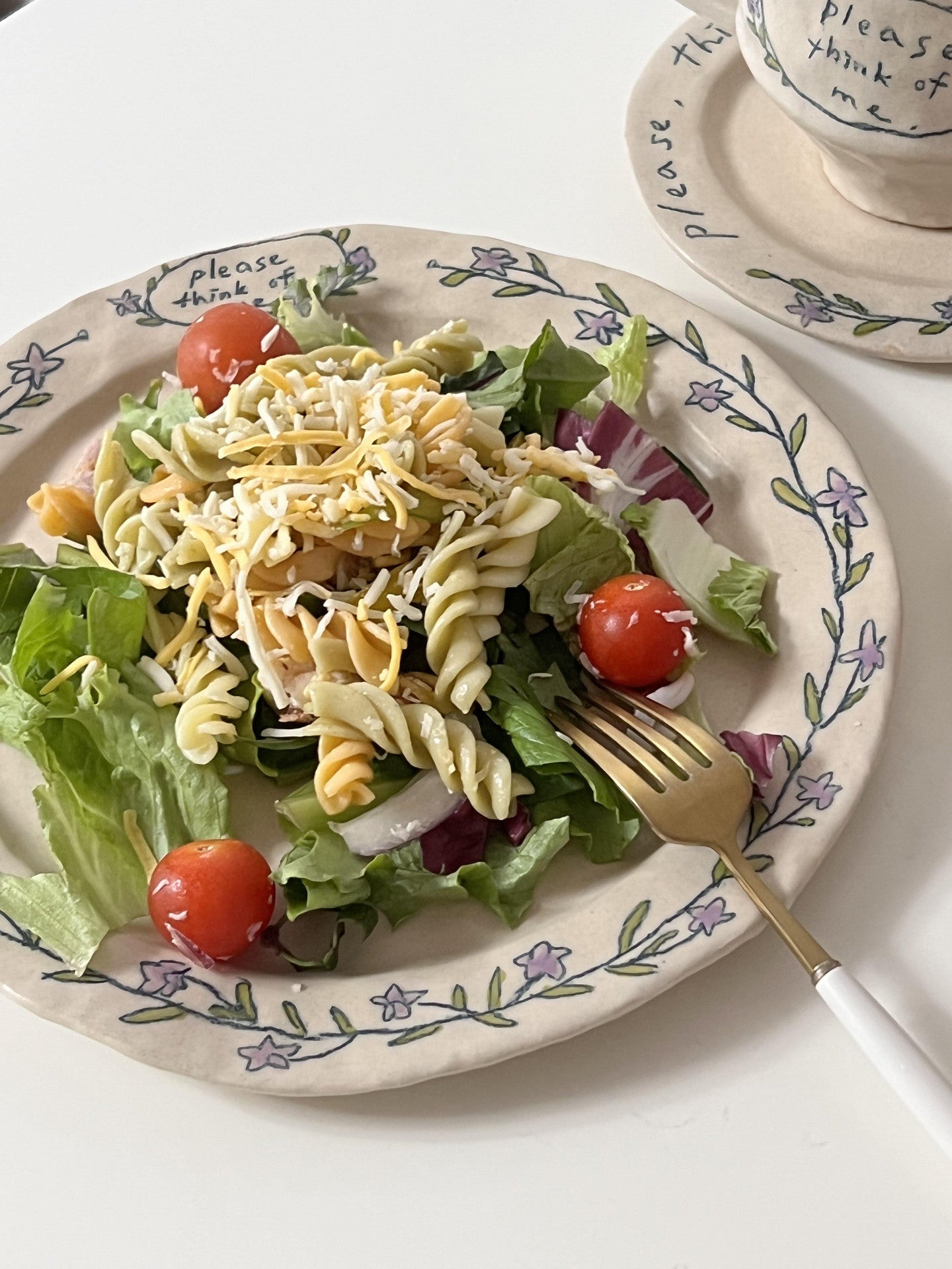 [Handmade Korean Ceramics] Think of me Salad Plate