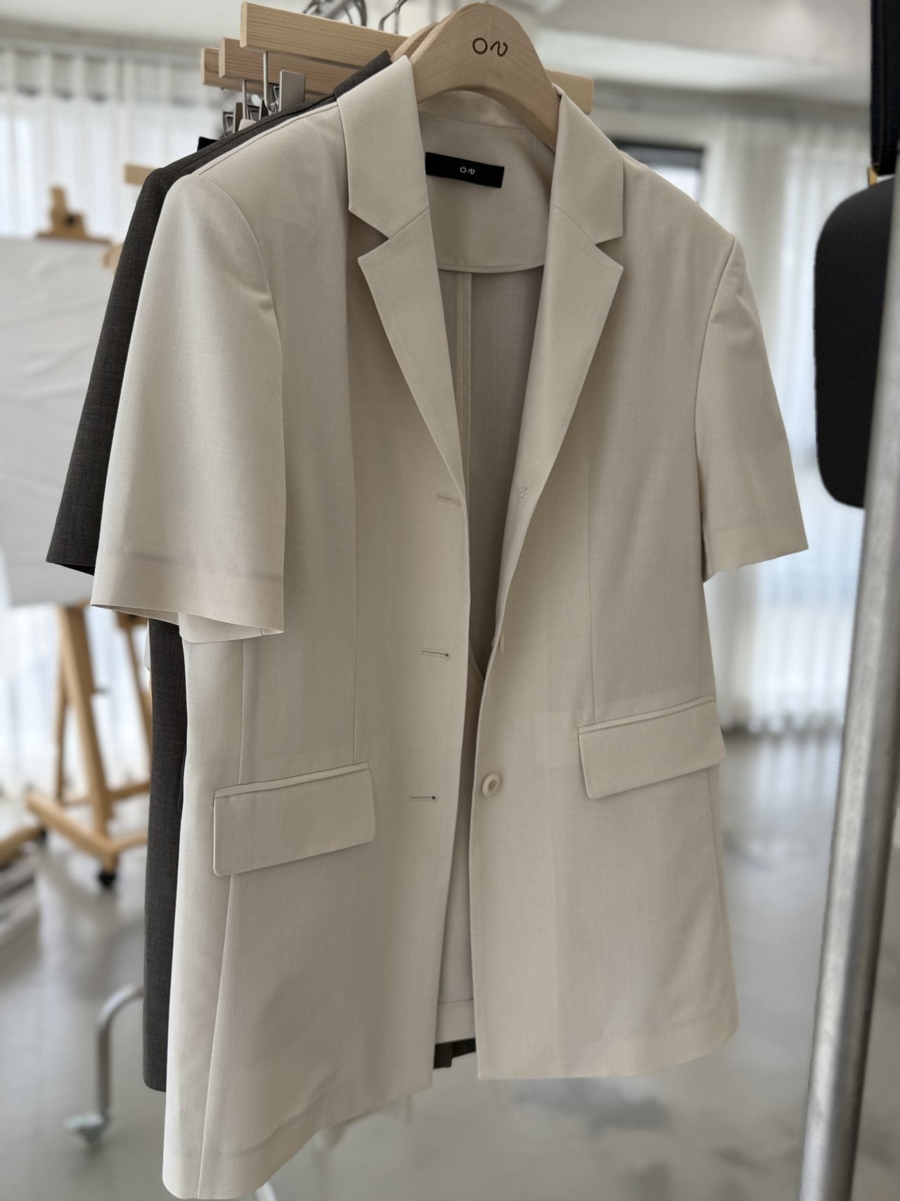 Summer Wool Tailored Suit Set - Light Beige