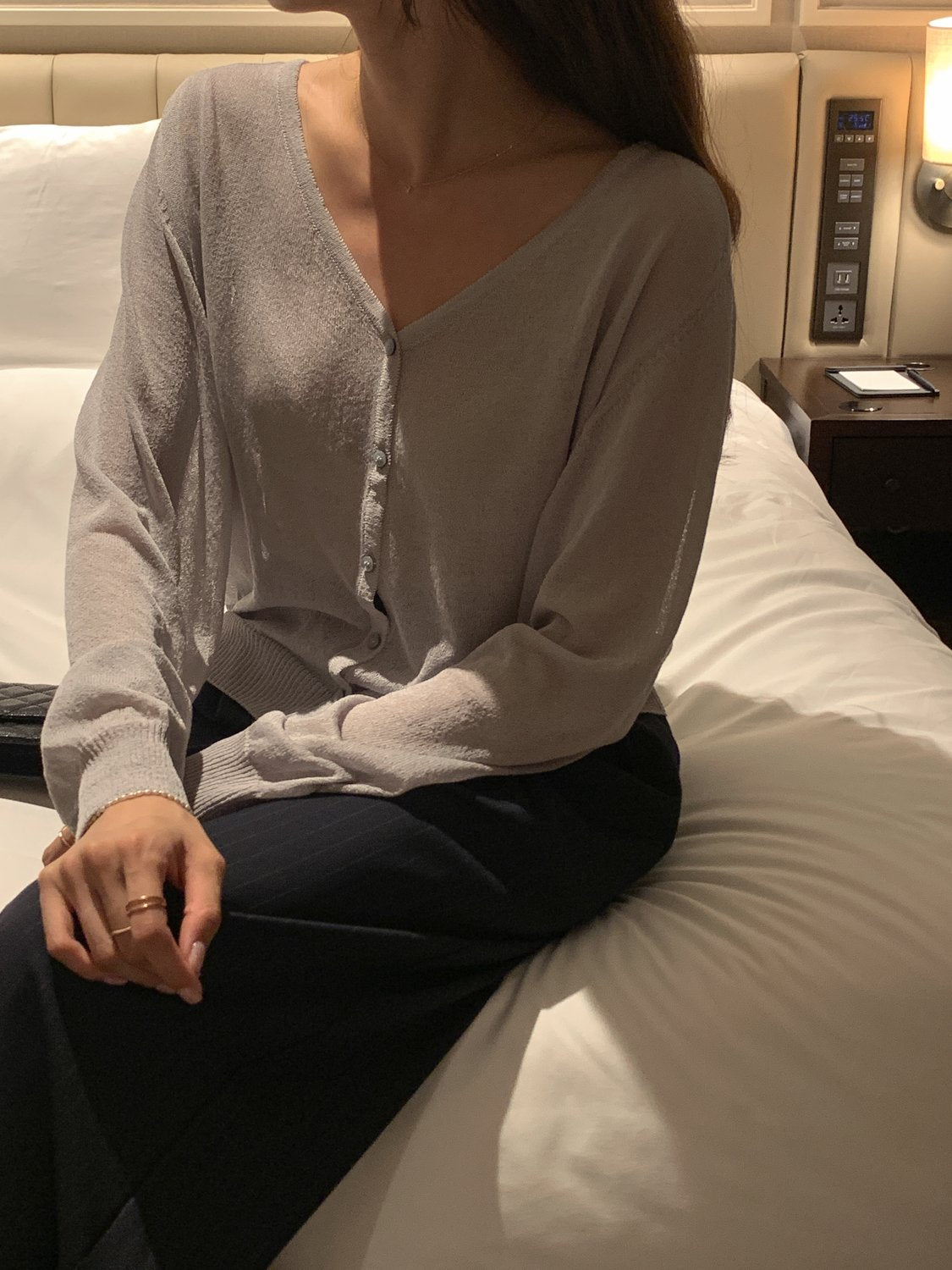 Raglan Linen-Blend Cardigan