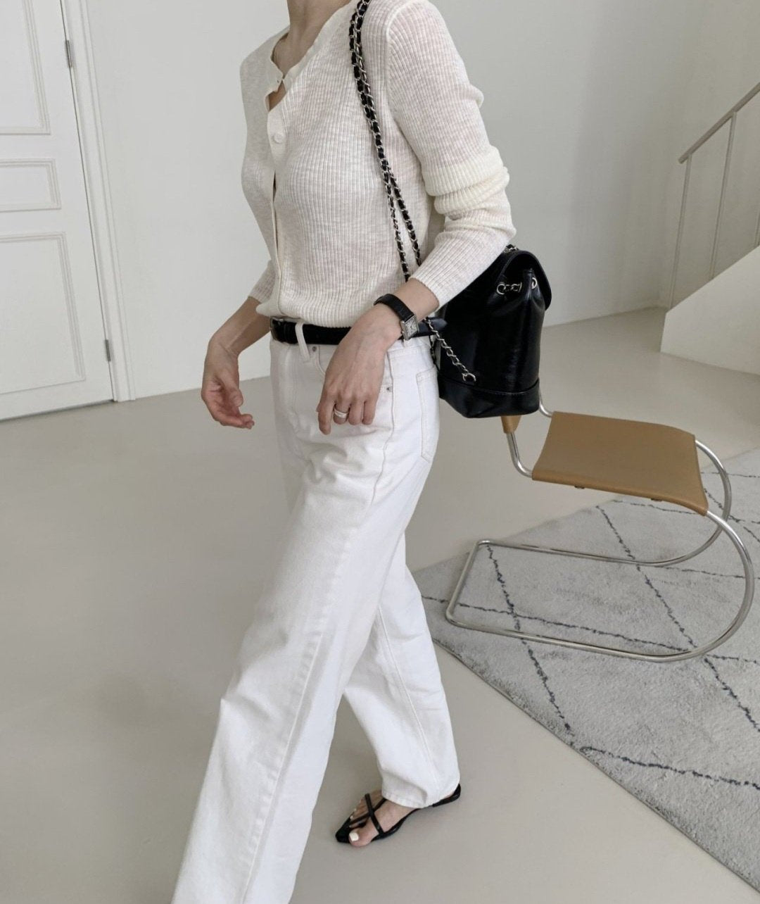 Lightweight Bokashi Rib Knit Cardigan