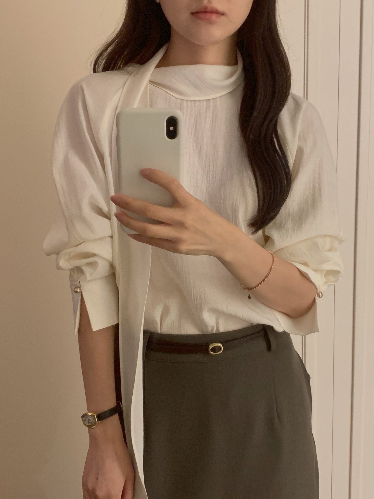 [Best Seller] Premium Raglan Tie Blouse