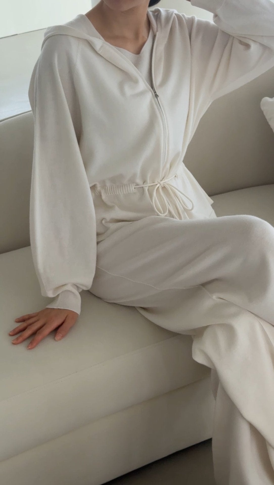 Premium Wool-Cotton Artisan Set-up - Ivory