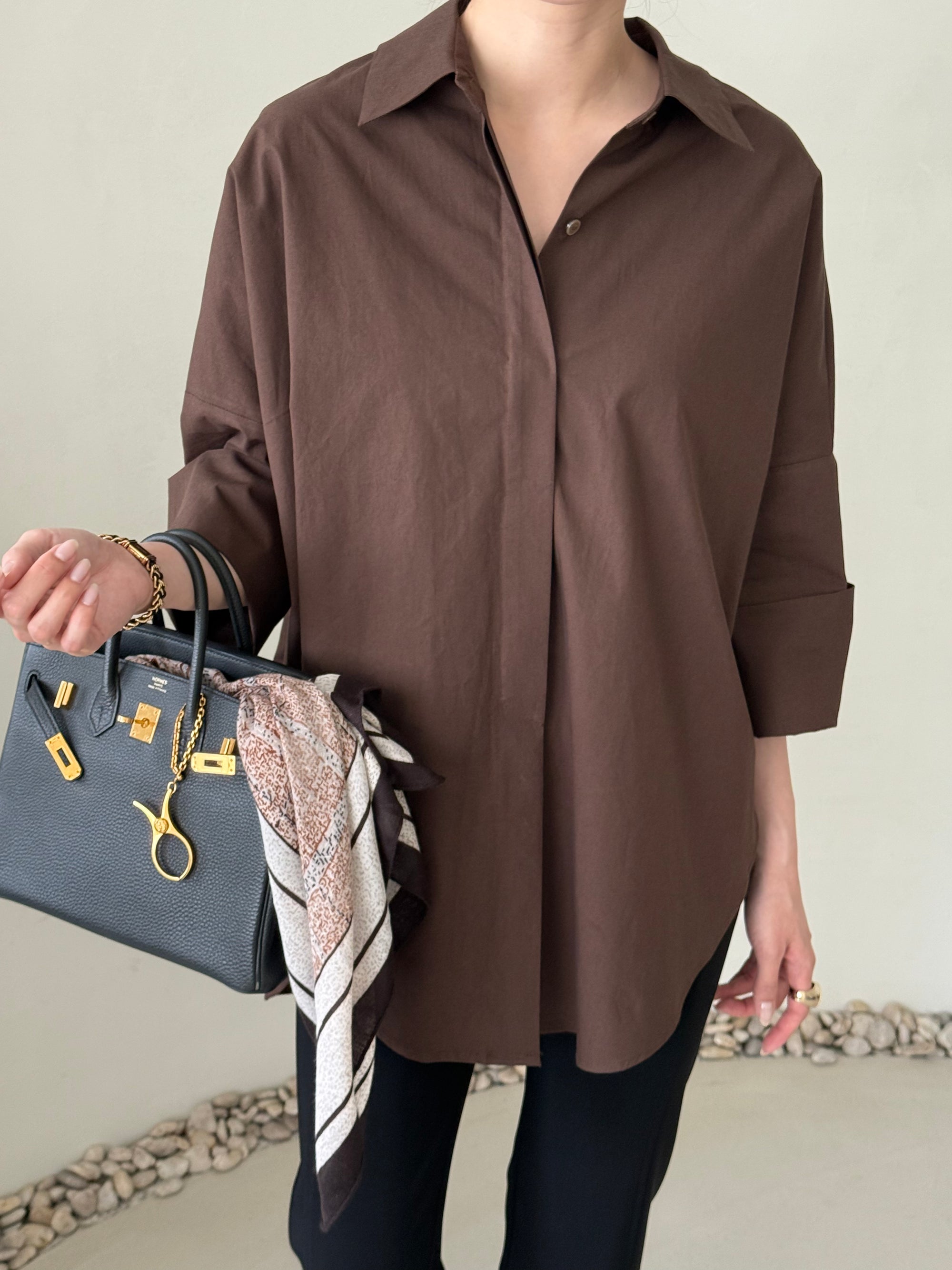 [Best Seller] Oversized Asymmetric Long Shirt