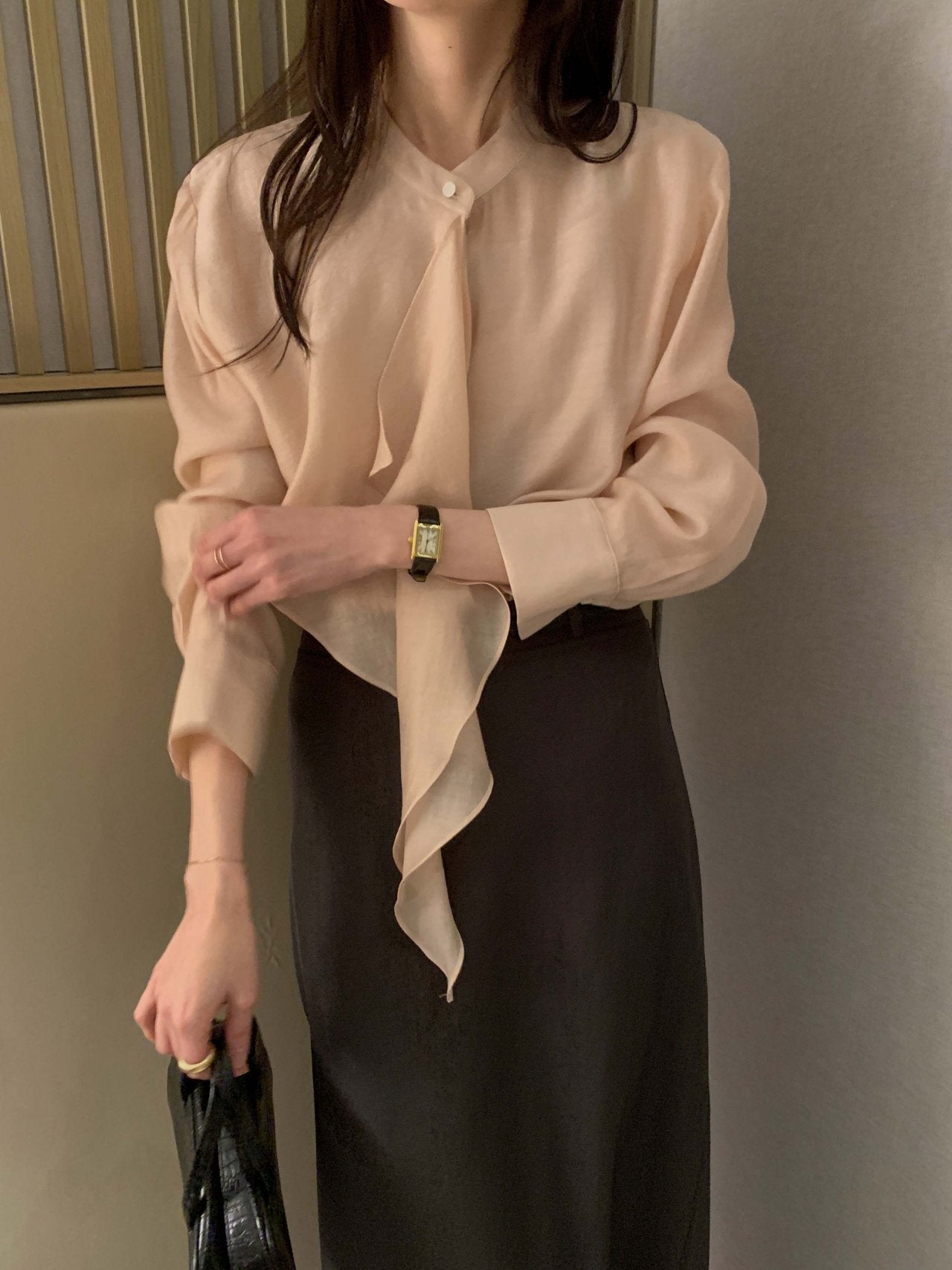 [Best Seller] Asymmetric Frill Blouse