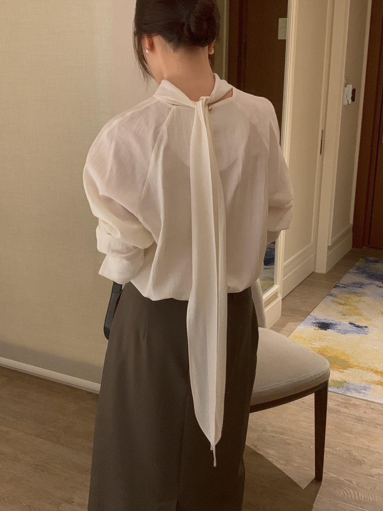 [Best Seller] Premium Raglan Tie Blouse