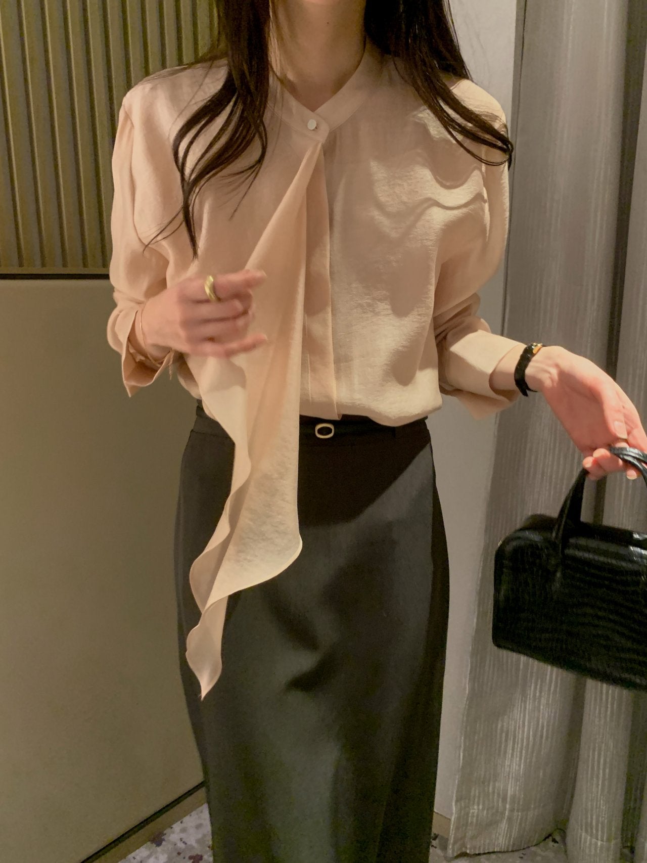 [Best Seller] Asymmetric Frill Blouse